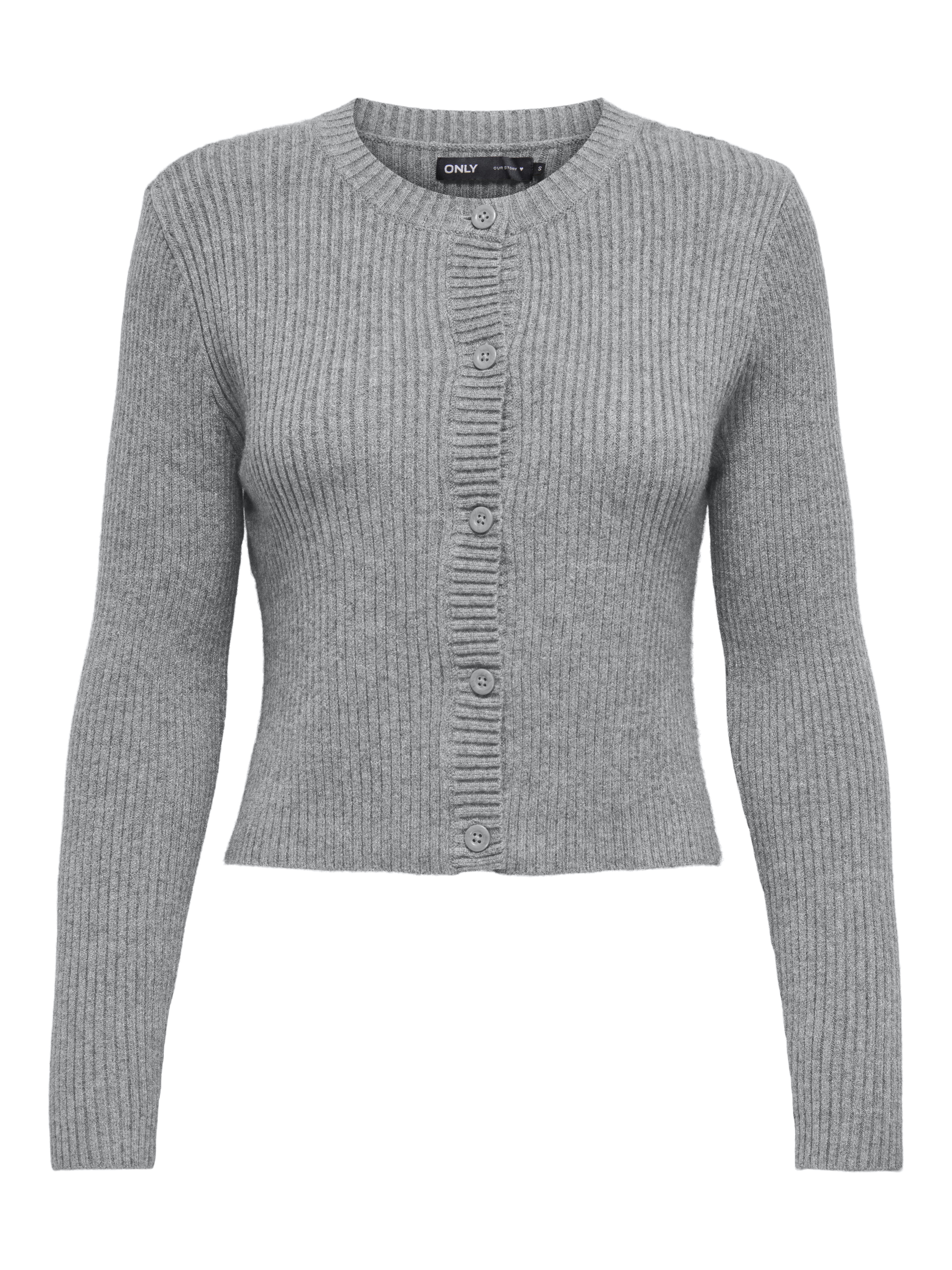 Only - Onlkatia Life Ls Button Cardi Knt Noos Ultimate Grey - Gr. - Xl