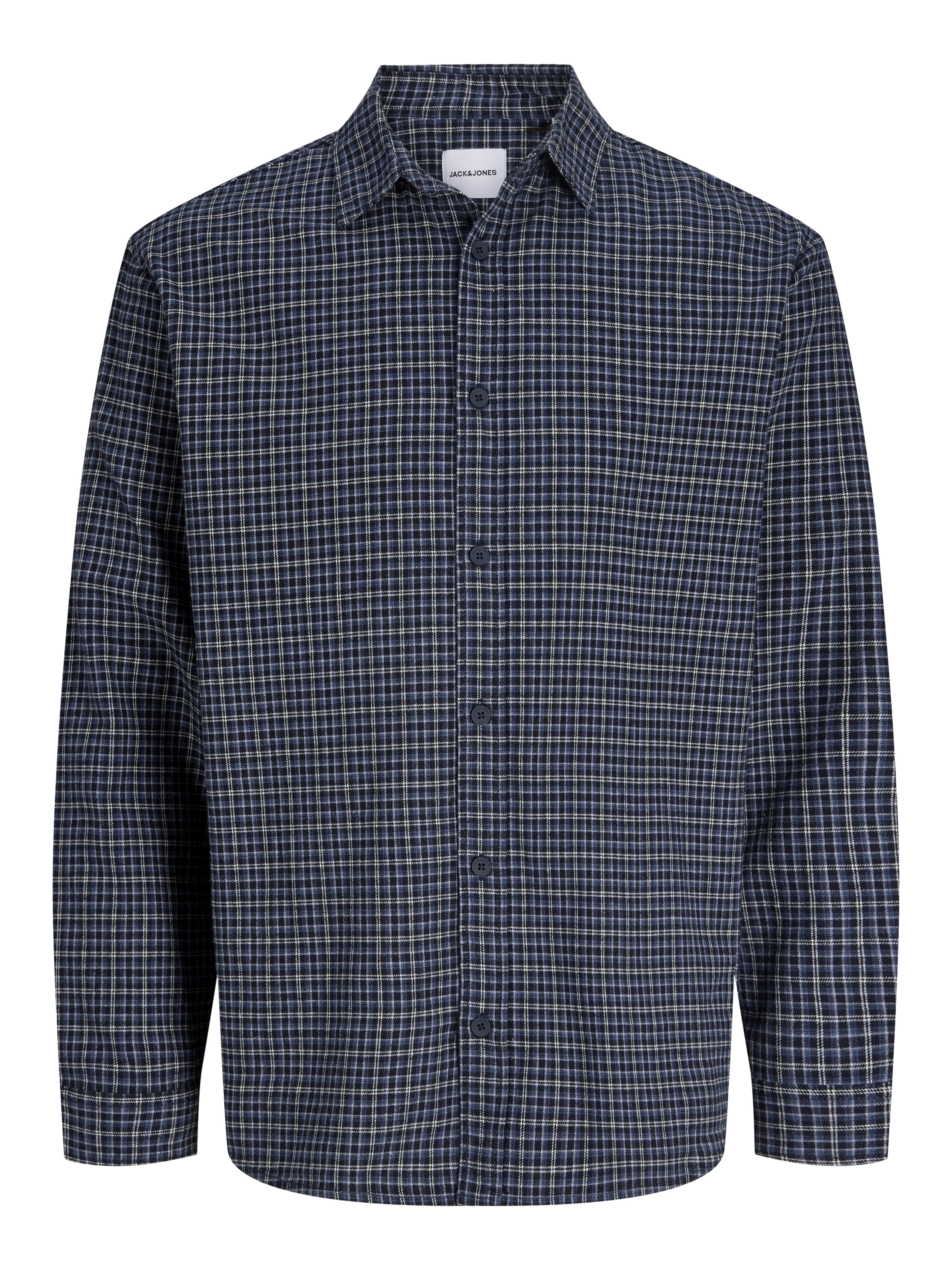Jack & Jones Herren Dunkelblau Langarmhemd "Jjcarter Check Shirt Ls Sn", Gr. S, N-Gr, Blau (Navy Blazer), Web, Obermaterial: 100% Baumwolle, Kariert, Relaxed... - Bild 2