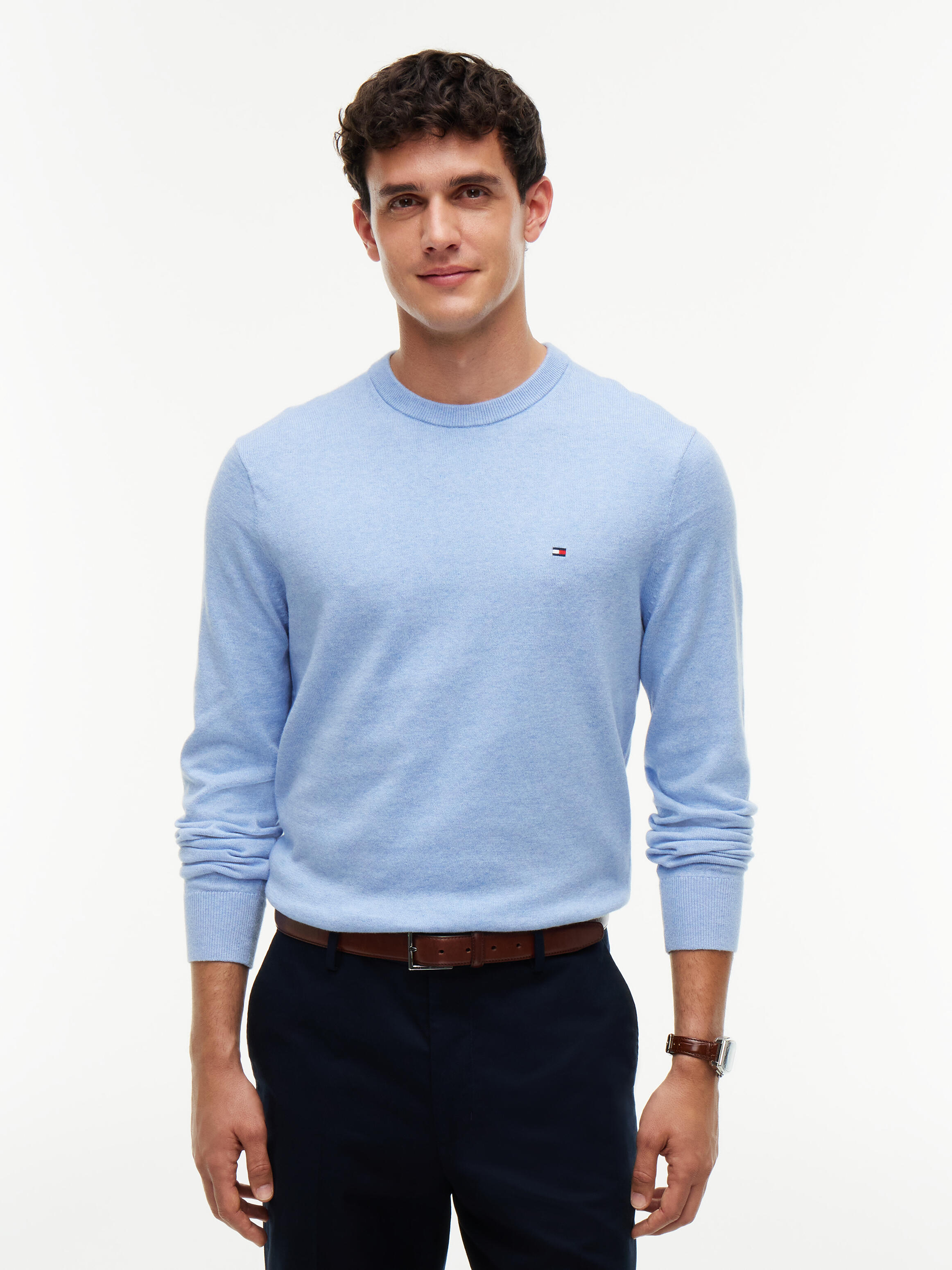 Tommy Hilfiger Menswear (Pvh Group) Pima Org Ctn Cashmere Crew Neck Vessel Blue Heather - Gr. - S - Bild 2