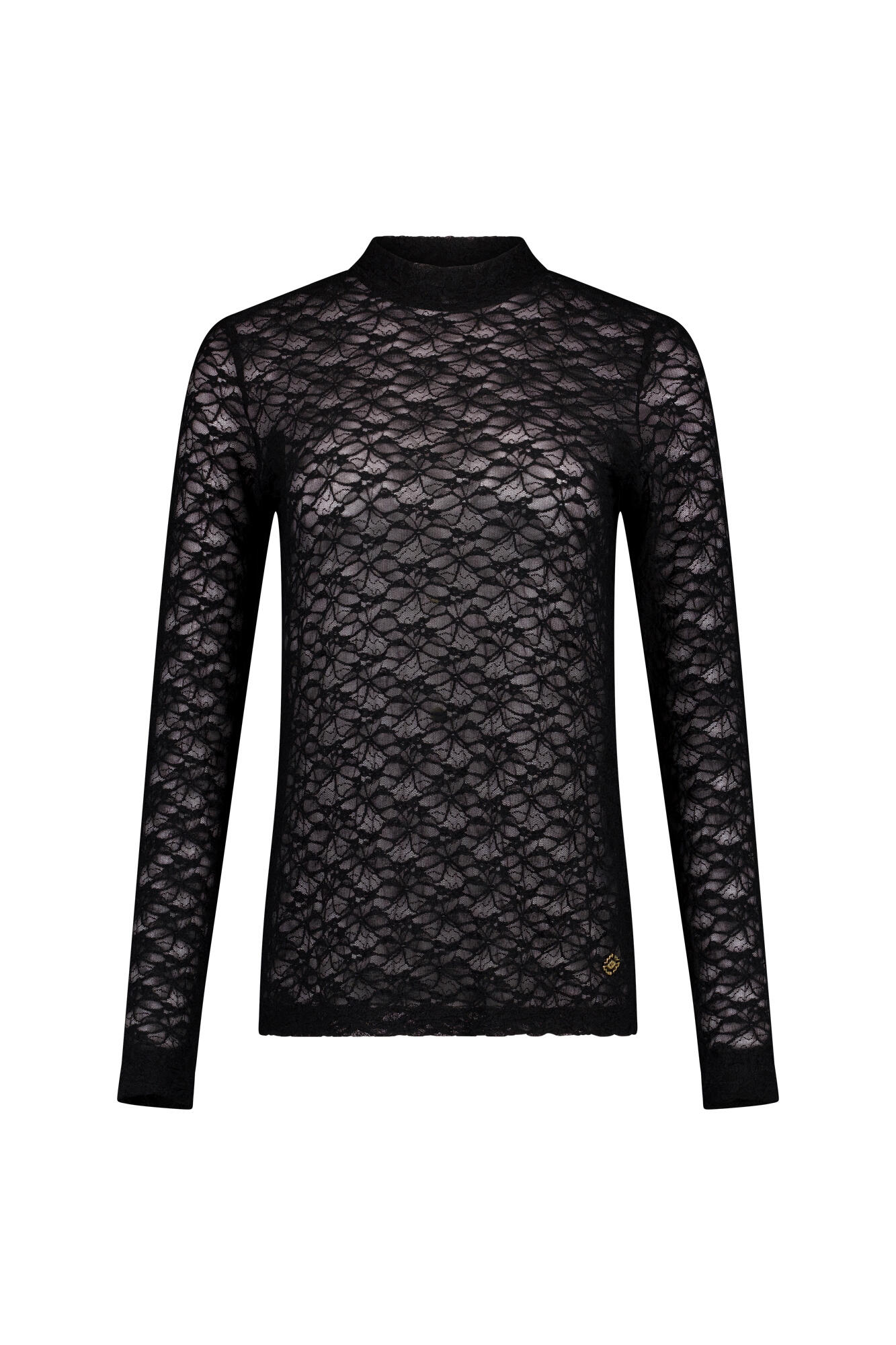 Studio Anneloes - Reagan Lace Col Top Black - Gr. - M