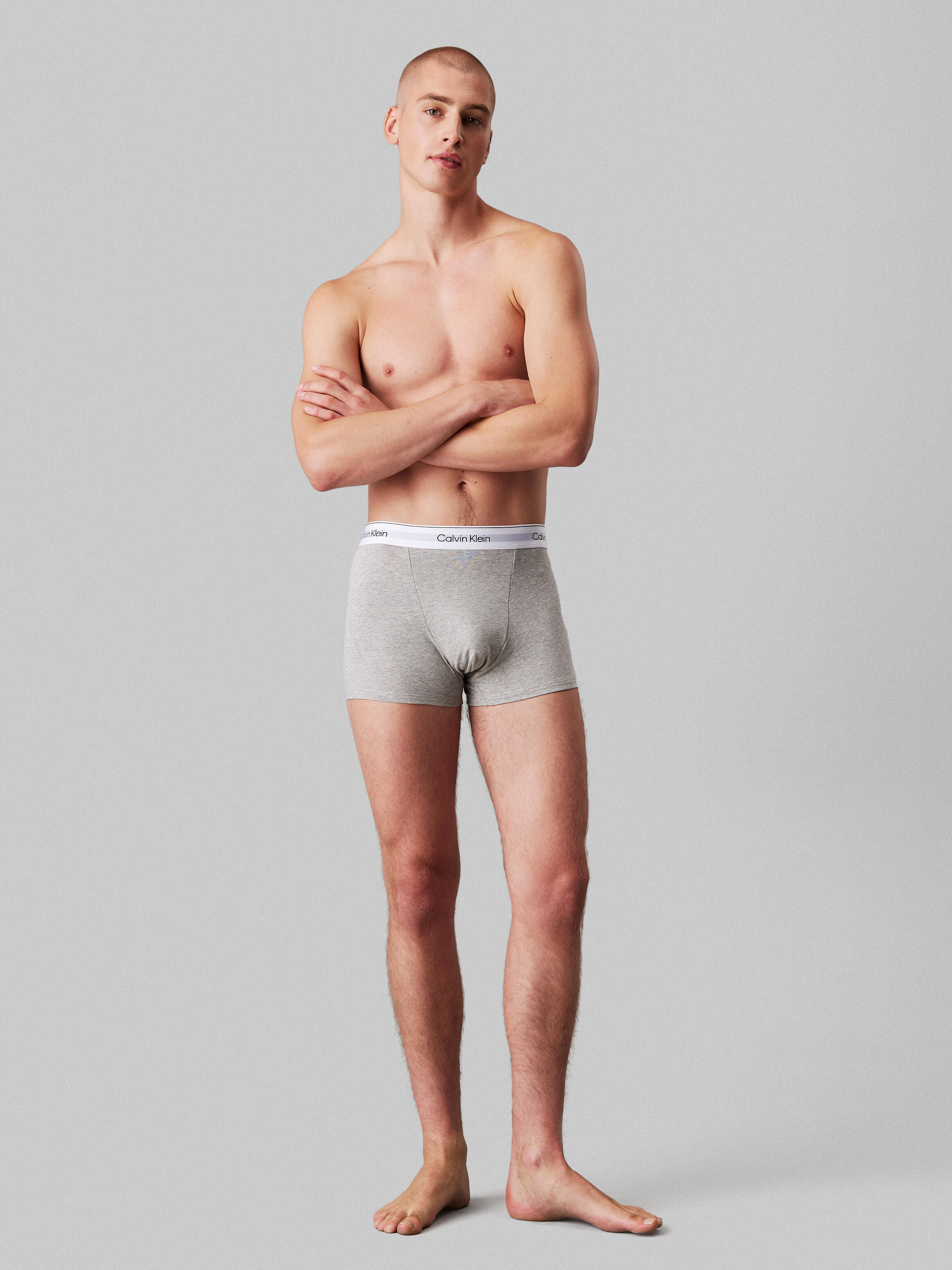 Calvin Klein Herren Multicolor Boxershorts Relaxed Fit Trunk 3-Pack Mittel - Bild 5
