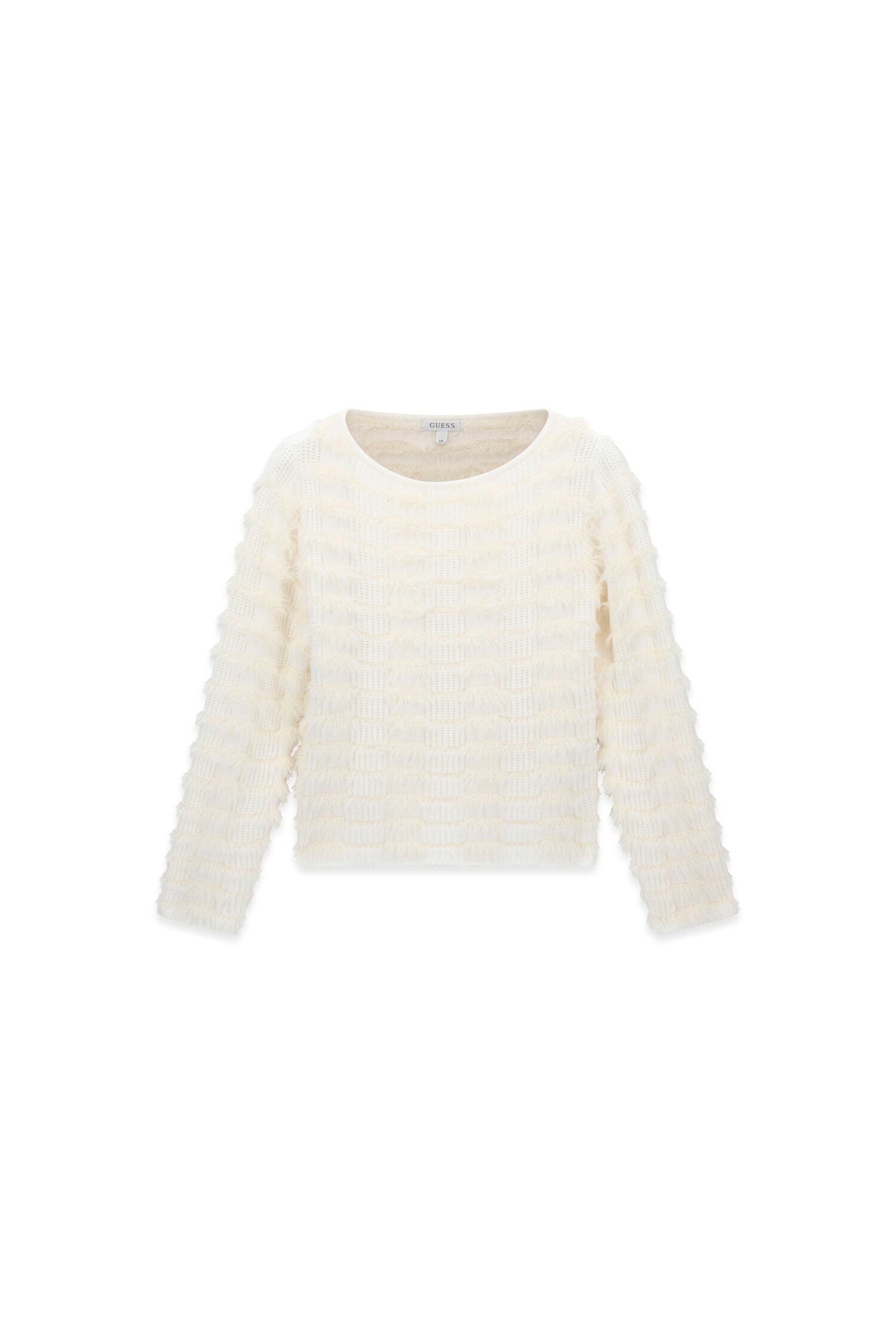 Guess - Leilani Fuzzy Sweater - Knitwear - Damen - Weiß - M - Bild 4