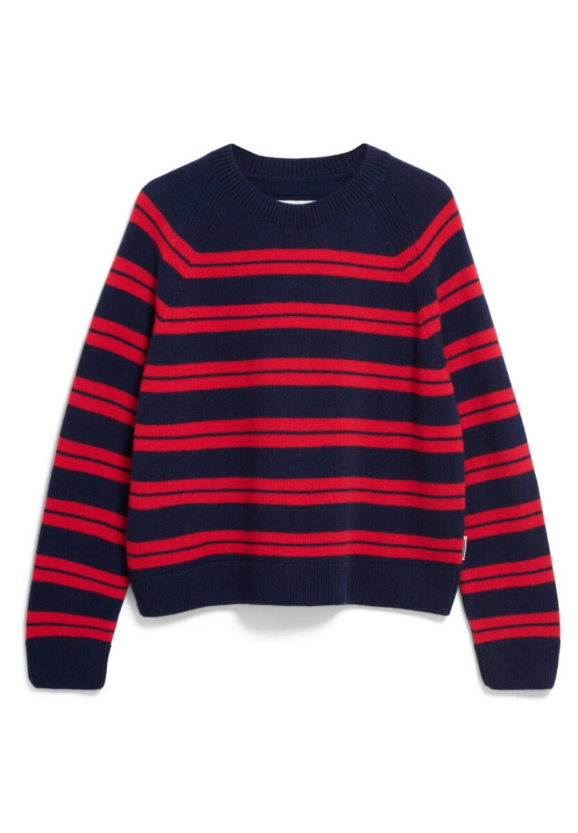 Armedangels Blau/Rot - Streifenpullover - Liliriaa - Gr. - M