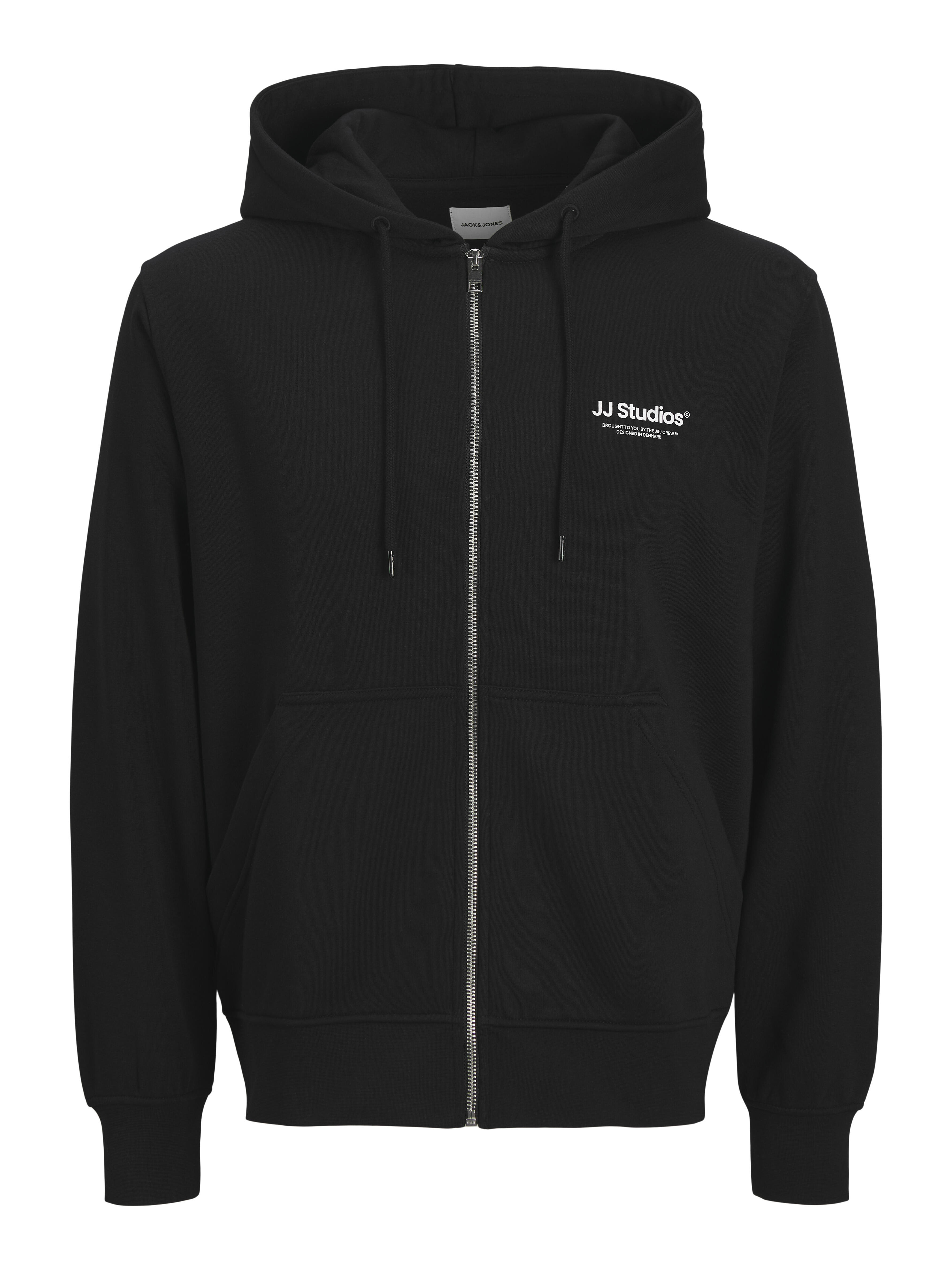 VAN GRAAF Jack & Jones Herren Schwarz Hoodie Baumwolle Klein - Bild 3