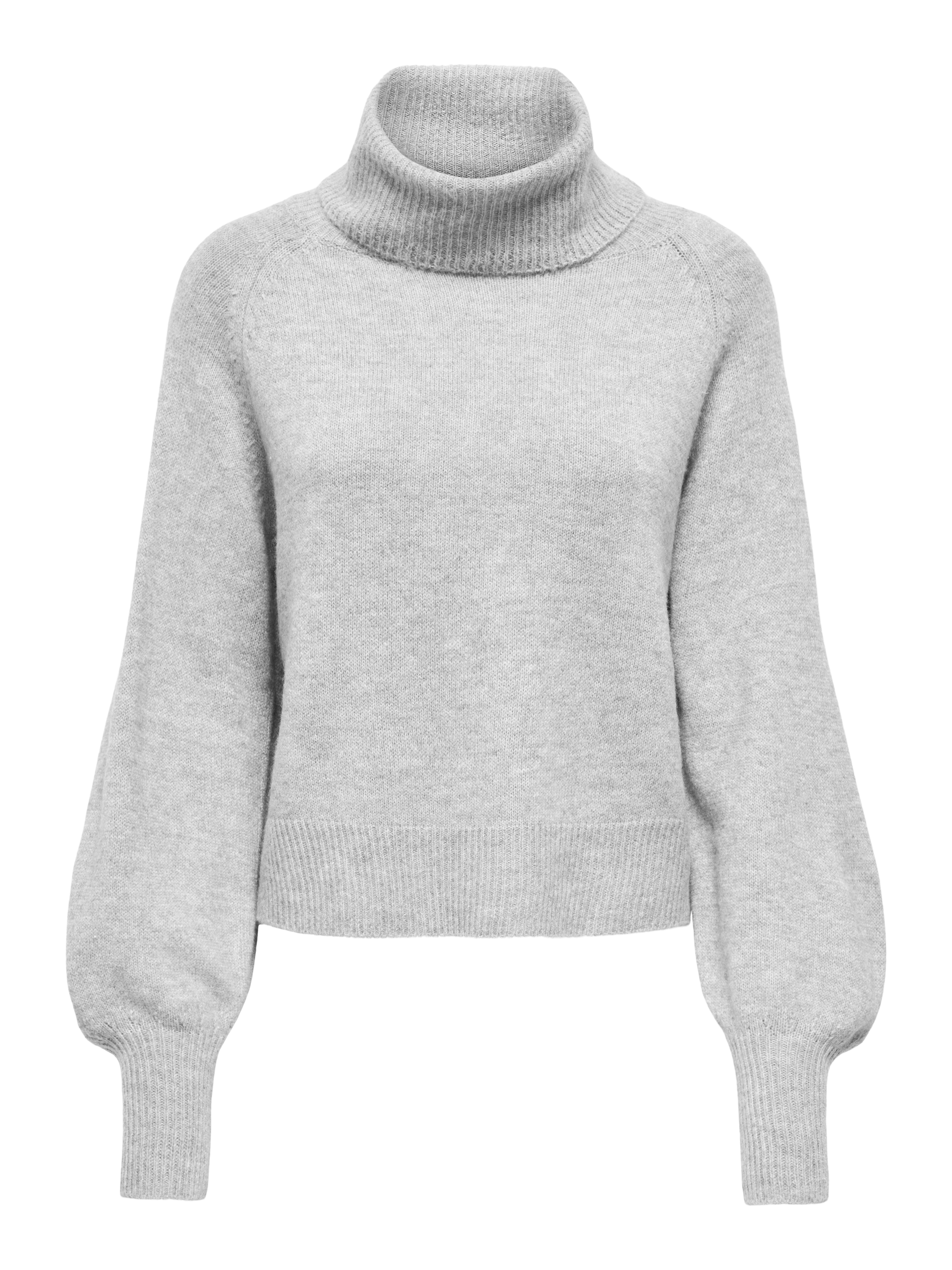 Only - Onlolivia Ls Roll Neck Cc Knt Light Grey Melange - Gr. - Xl