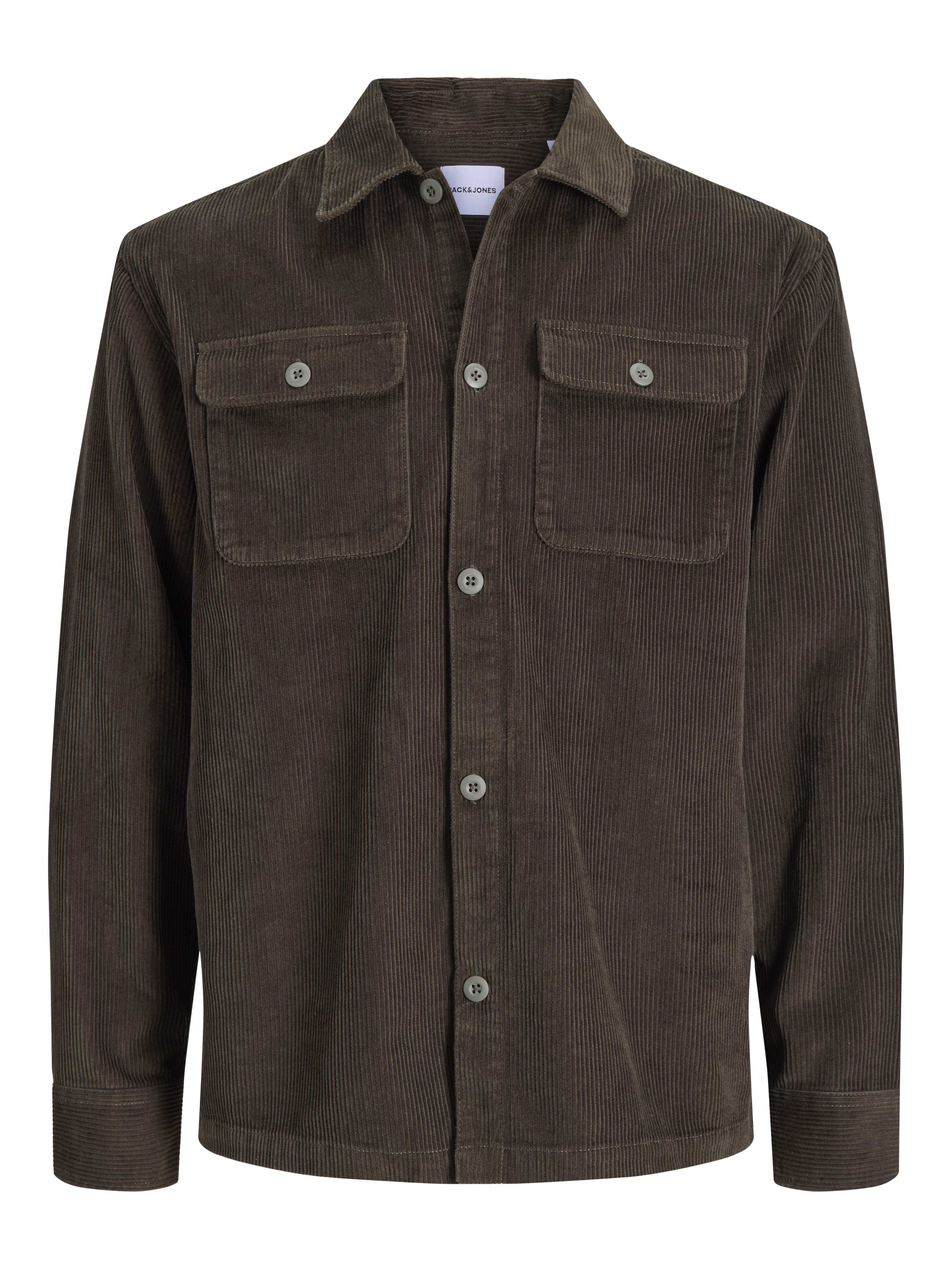 VAN GRAAF Jack & Jones Herren Oliv Cordhemd Regular Fit Baumwolle (100%) Grün, Extra Groß - Bild 6