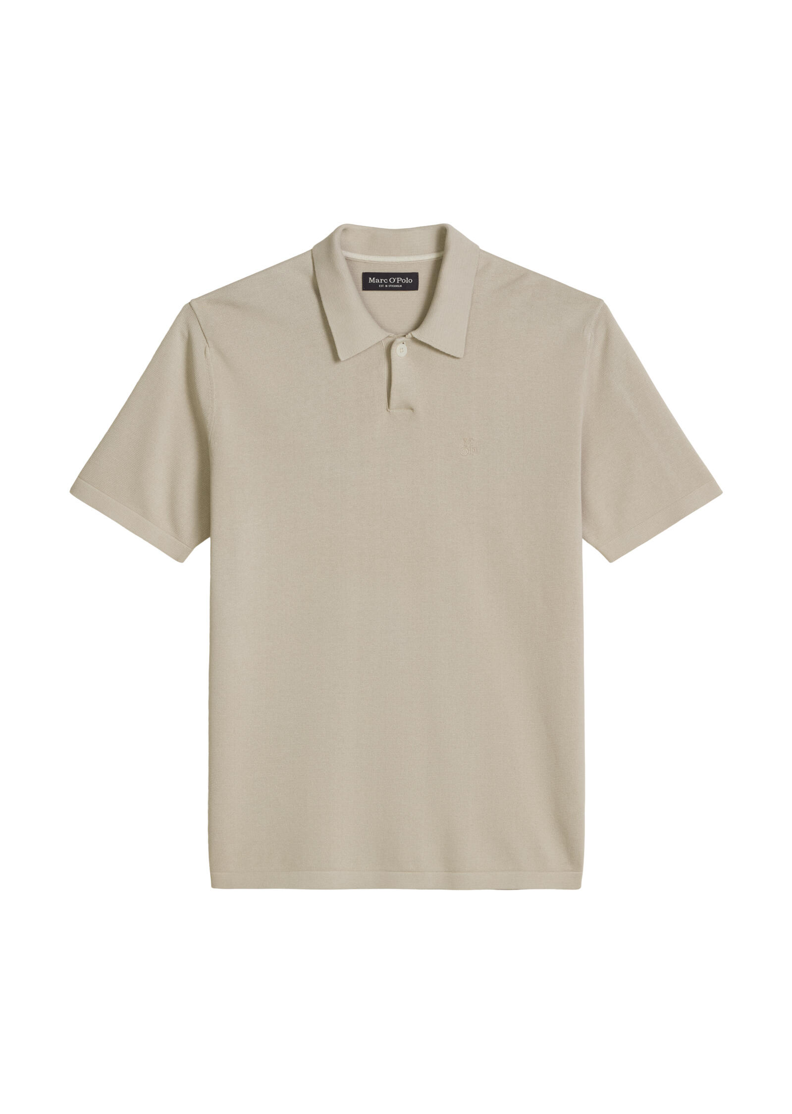Marc O'polo Beige Strick-Poloshirt Aus Reiner Bio-Baumwolle L - Bild 6