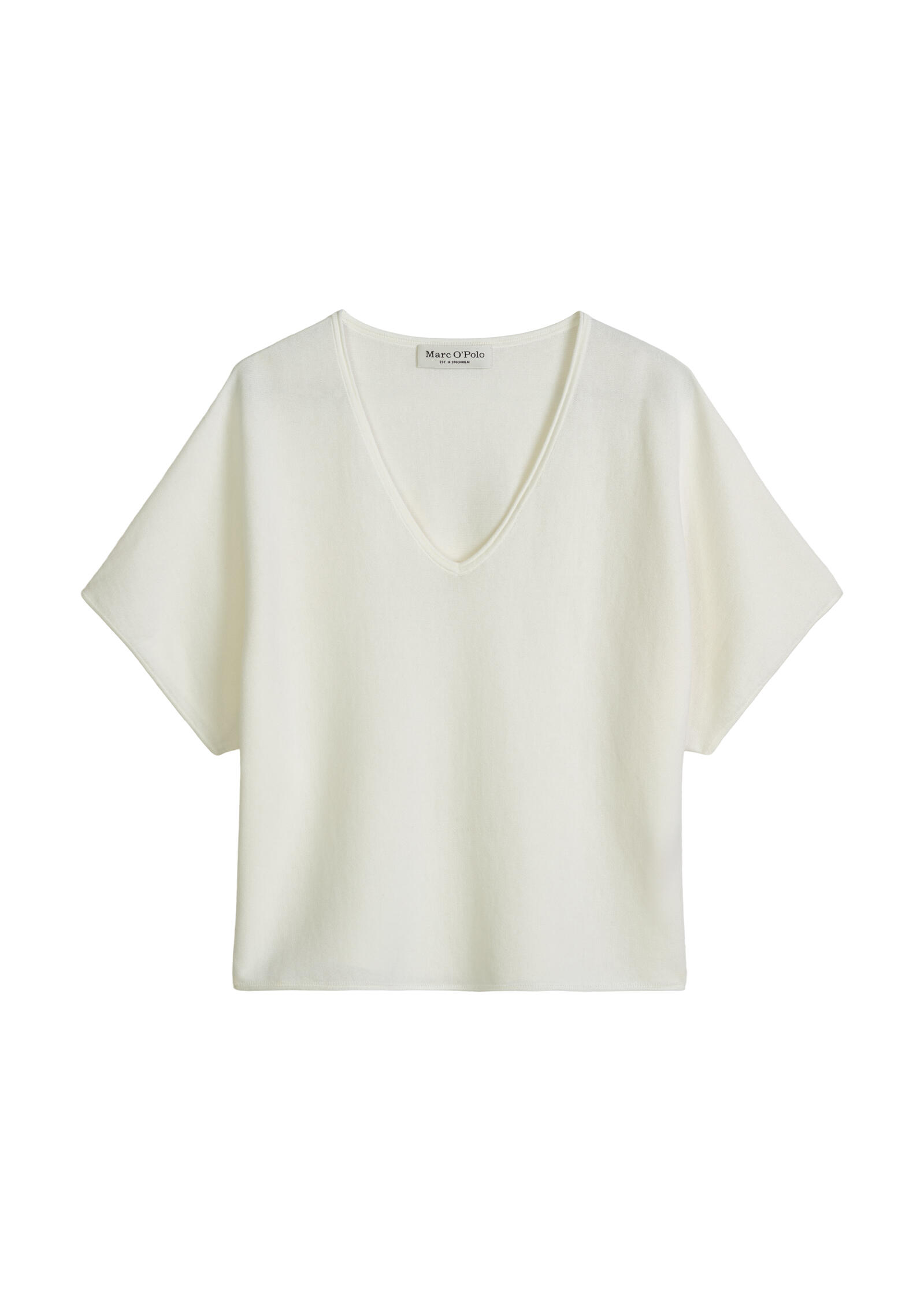 Marc O'polo Casual - Kurzarm-Pullover Loose White Cotton - Gr. - S