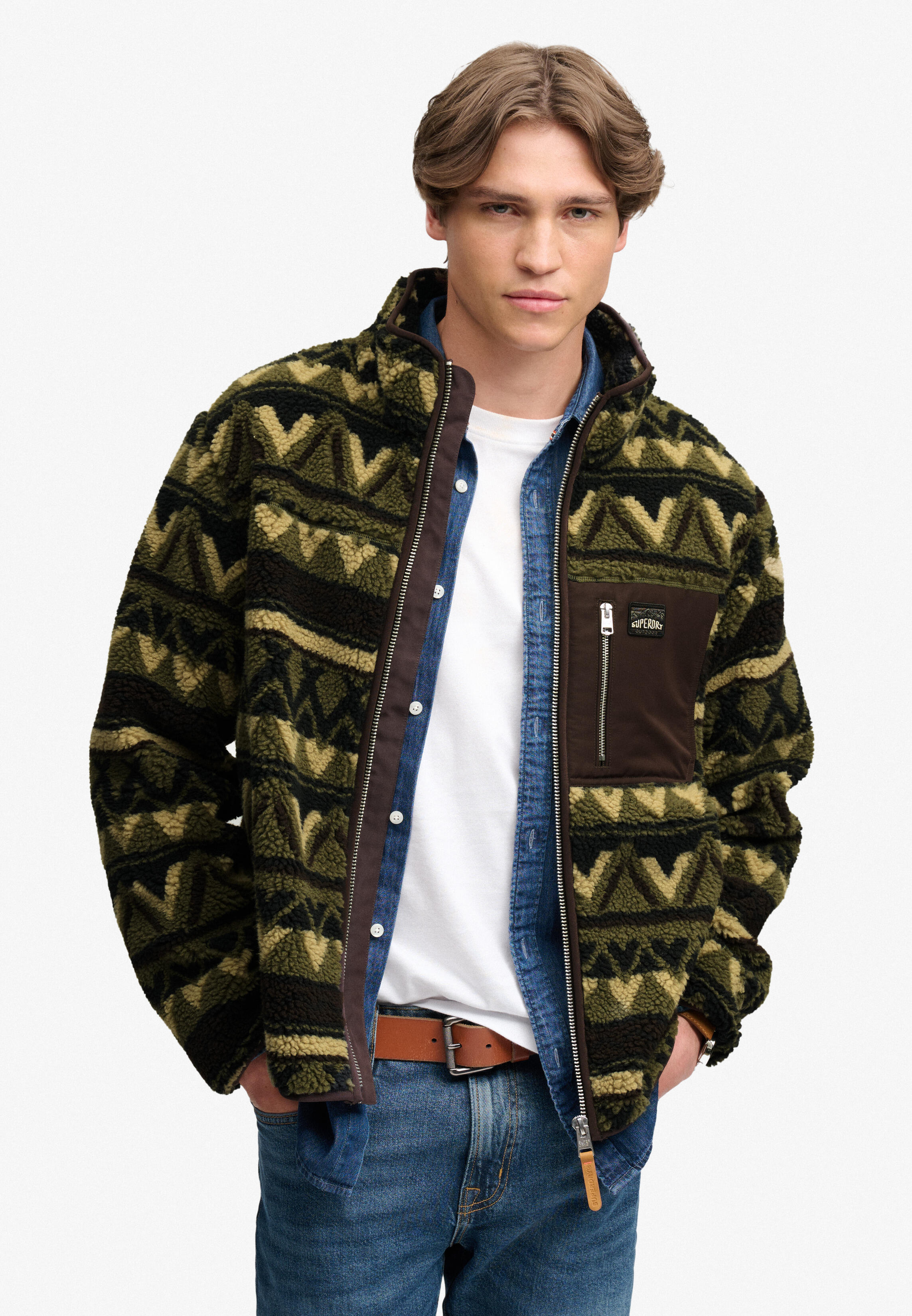 Superdry Vert Fleece Mit Reißverschluss Abstract - Bild 5