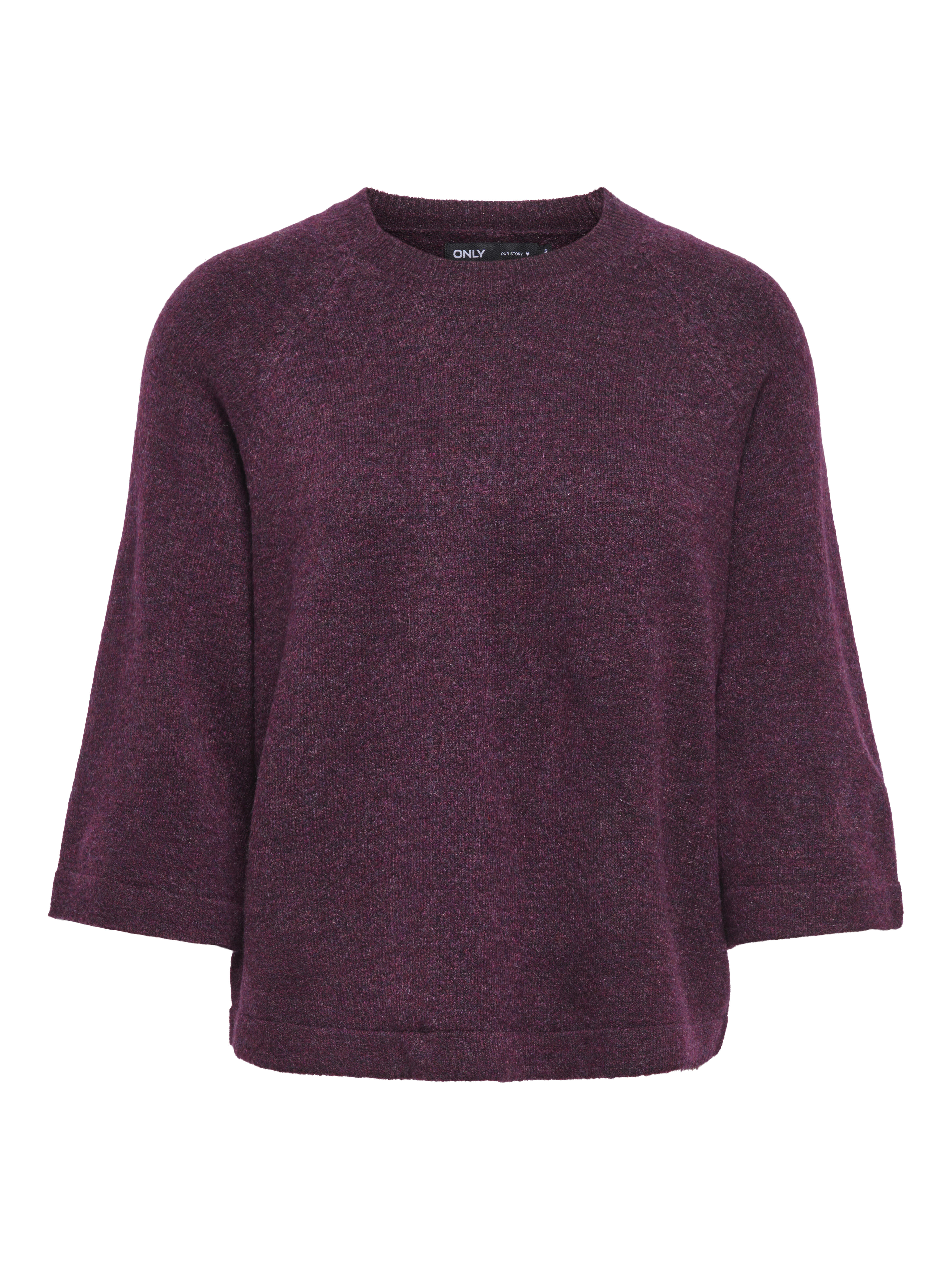 Only Damen Lila Strickpullover "Onlsimoni 3/4 Pullover Knt Noos", Gr. M, (Mauve Wine Detail:melange), Strick, Obermaterial: 74% Polyacryl, 24% Pol... - Bild 4