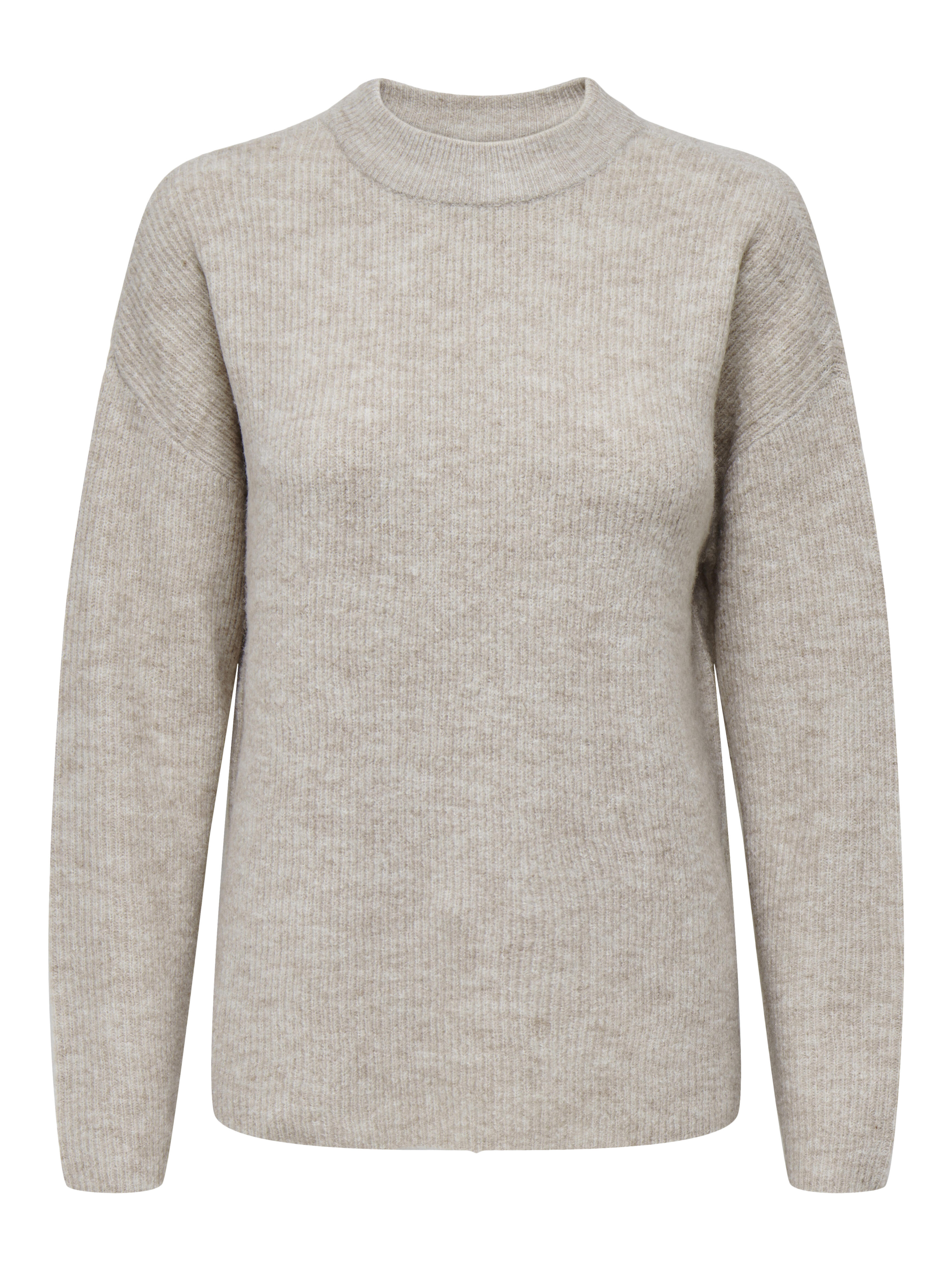 Only - Onlcamilla O-Neck L/S Pullover Noos Knt Pumice Stone - Gr. - S