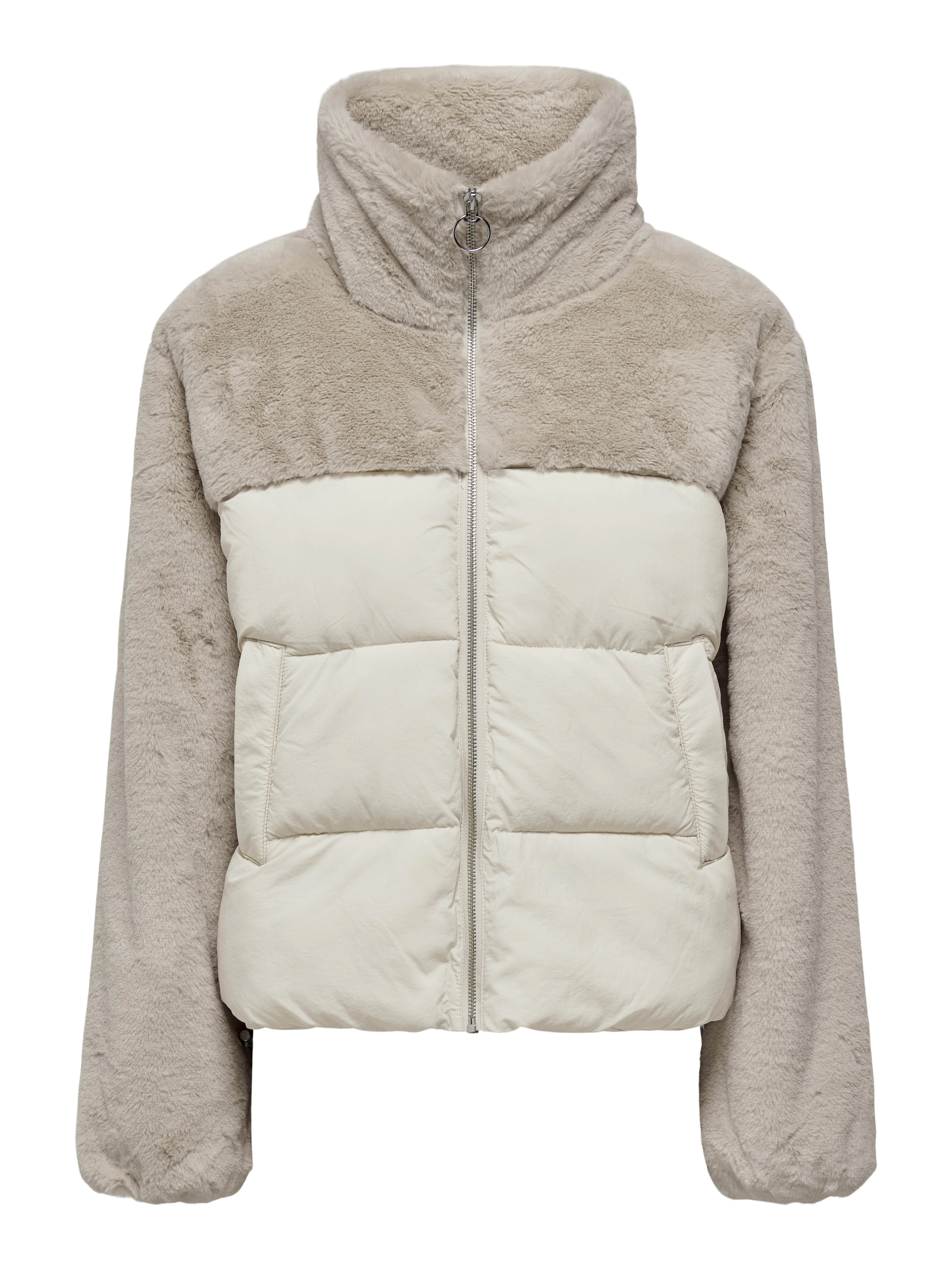 Only, Damen, Winterjacken, Onlwanja Fur Puffer Mix Jacket Cc Otw, Grau, (M) - Bild 2