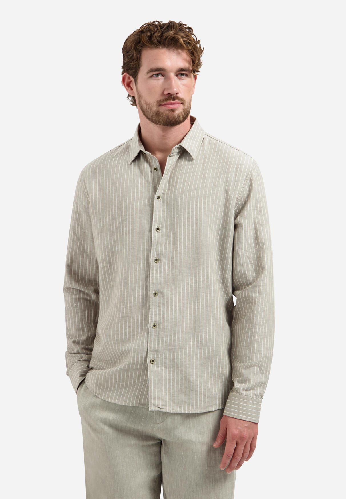 No Excess Shirt Vertical Small Stripe With Li - Bild 2