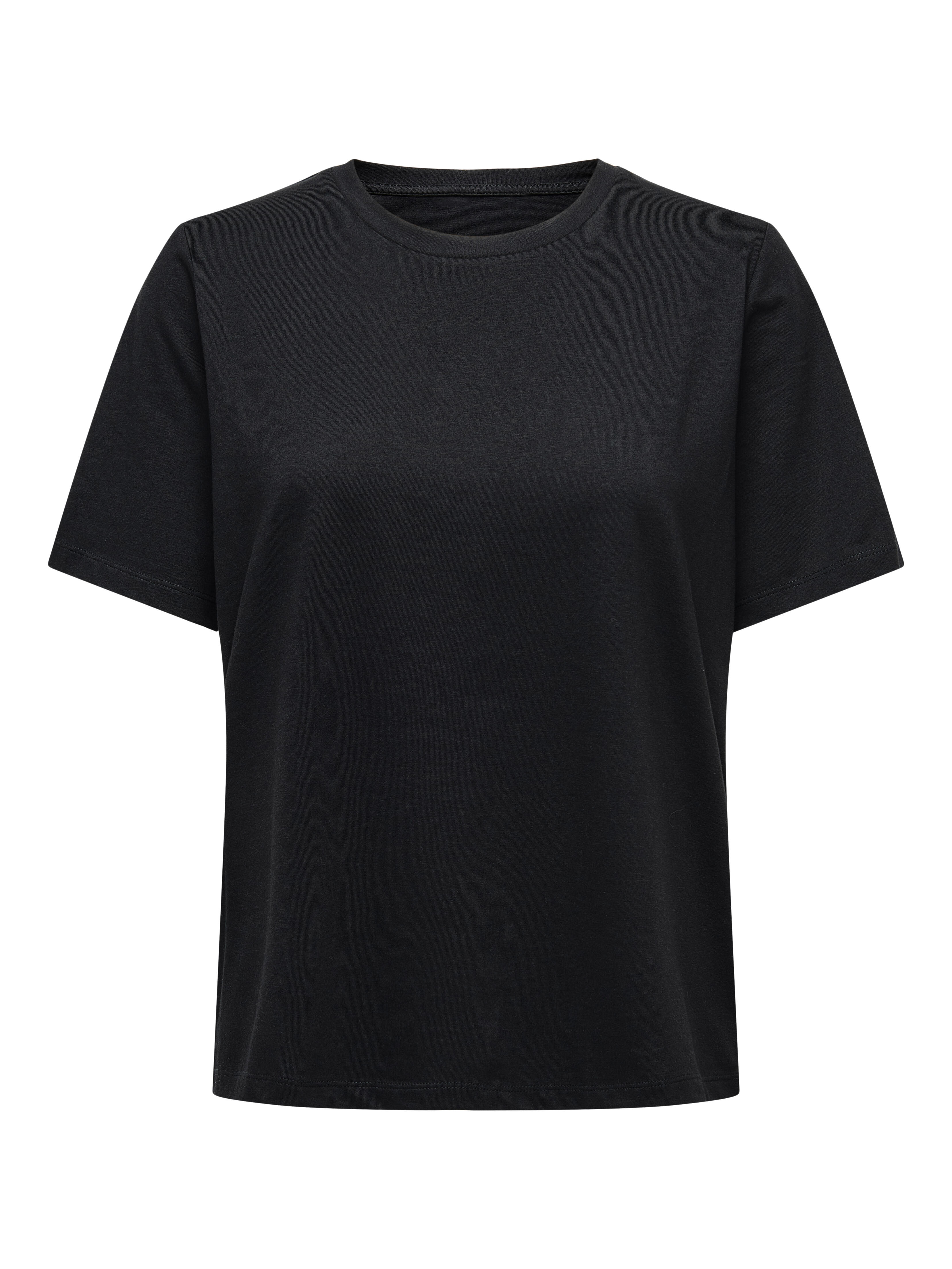 Only Damen Schwarz T-Shirt Basic Shirt In Black - Bild 5