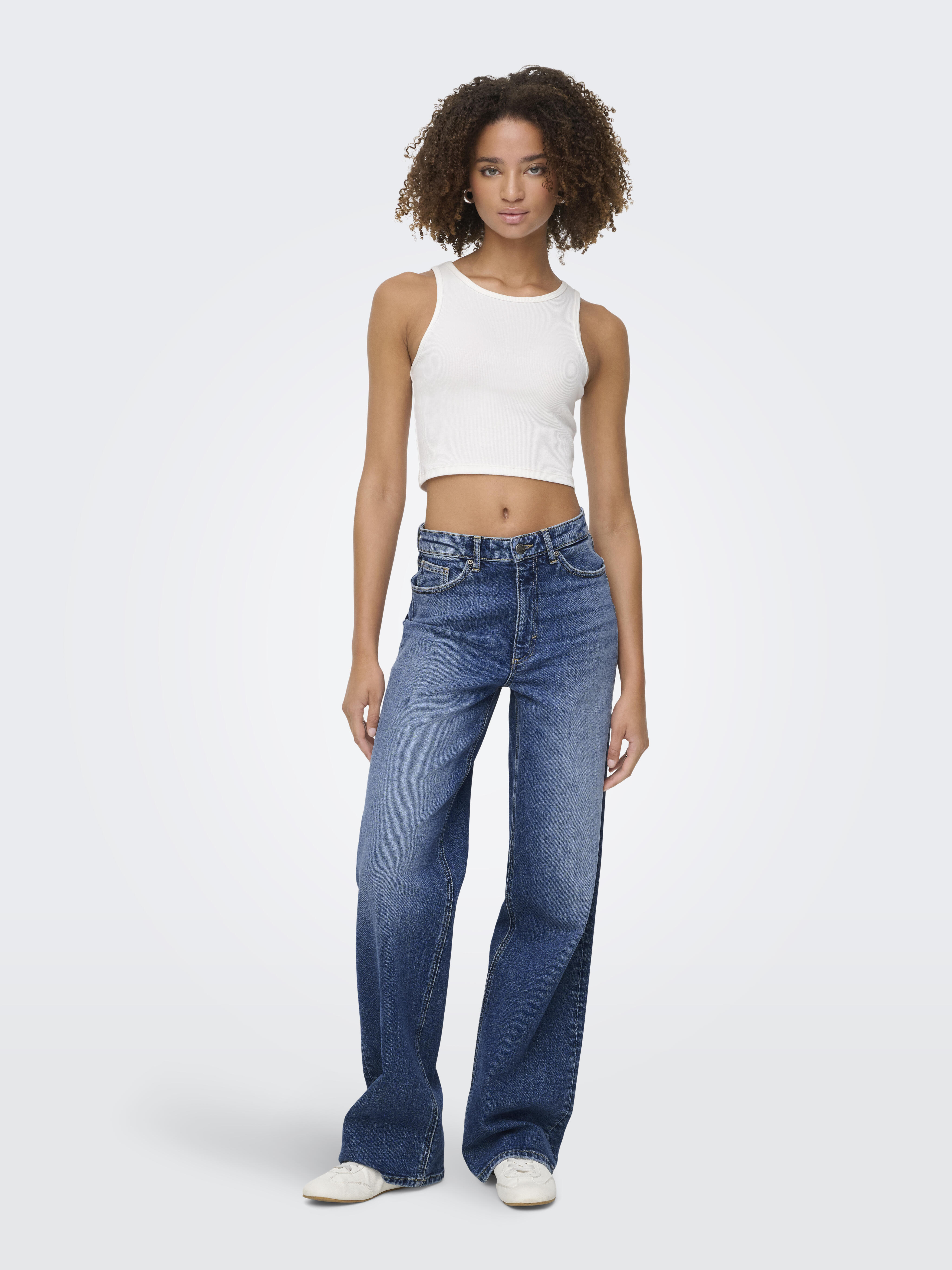 ONLY Damen Onljuicy Hw Wide DNM Mae280 Noos Only Female Jeans mit Weitem Bein Onljuicy Hohe Taille Weiter Beinschnitt Jeans - Bild 4