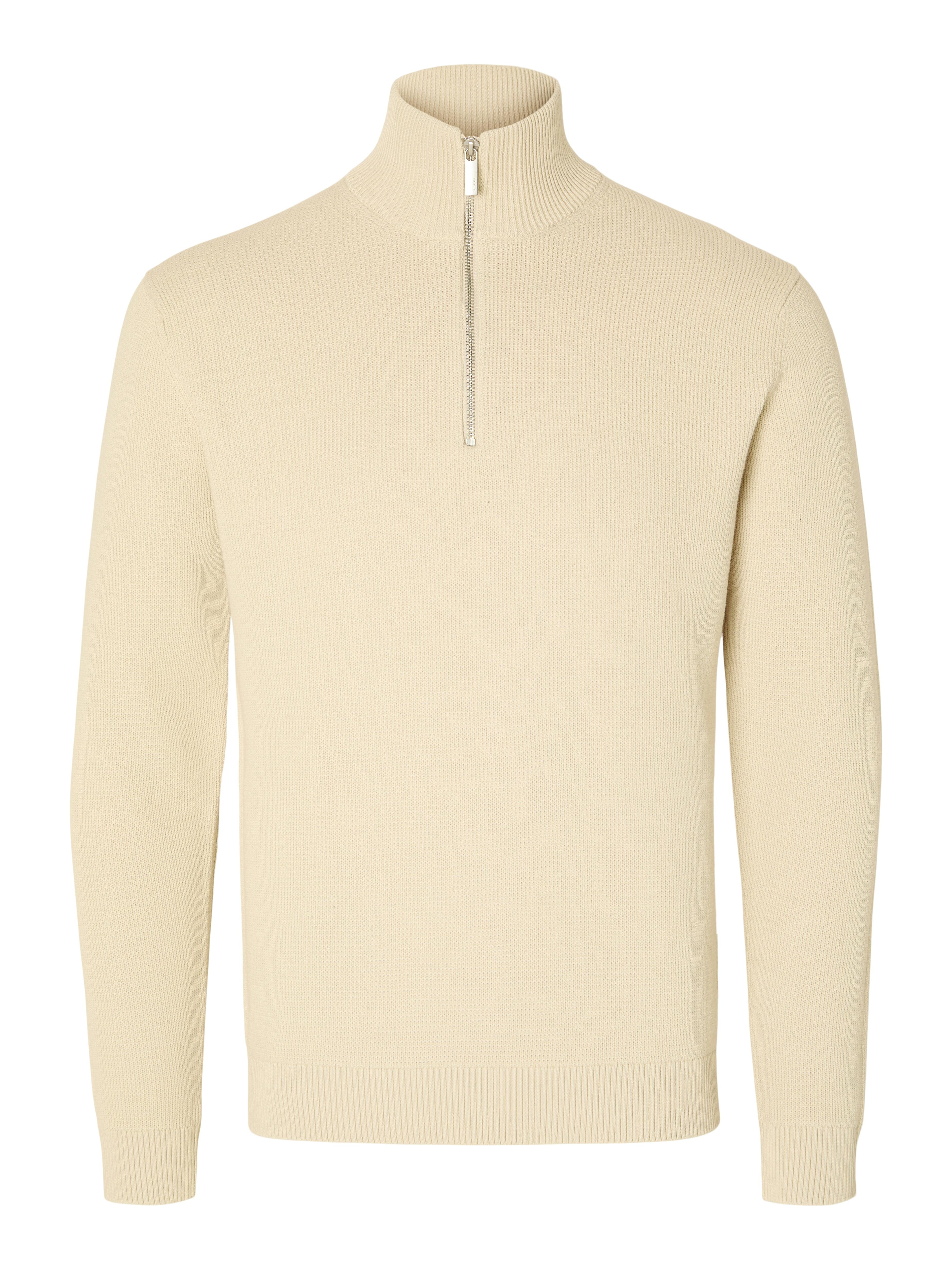 Selected Homme Troyer Pullover Baumwolle Gr. M Offwhite - Bild 3