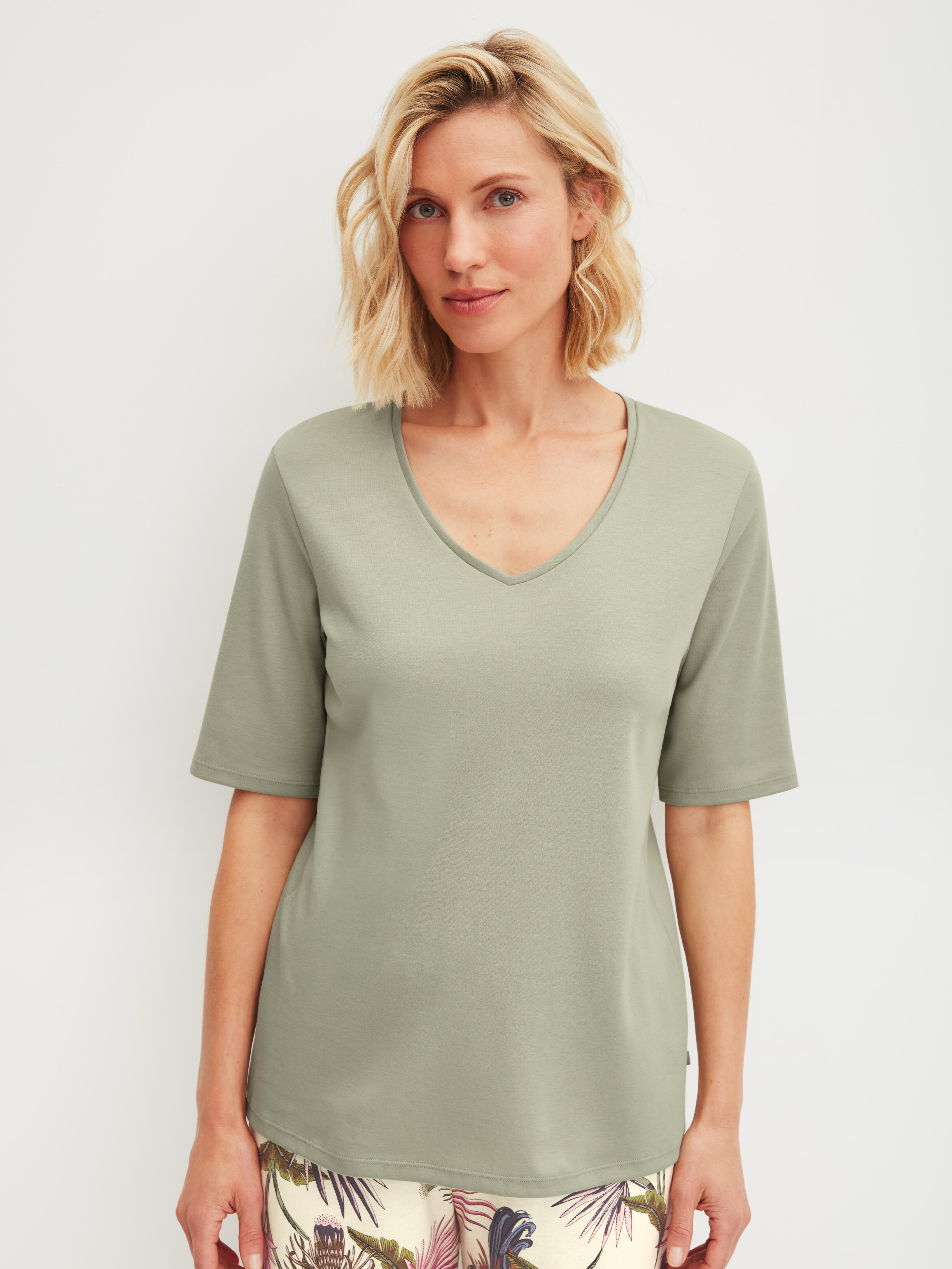 Calida Damen - Shirt Kurzarm Tea Green - Gr. - S