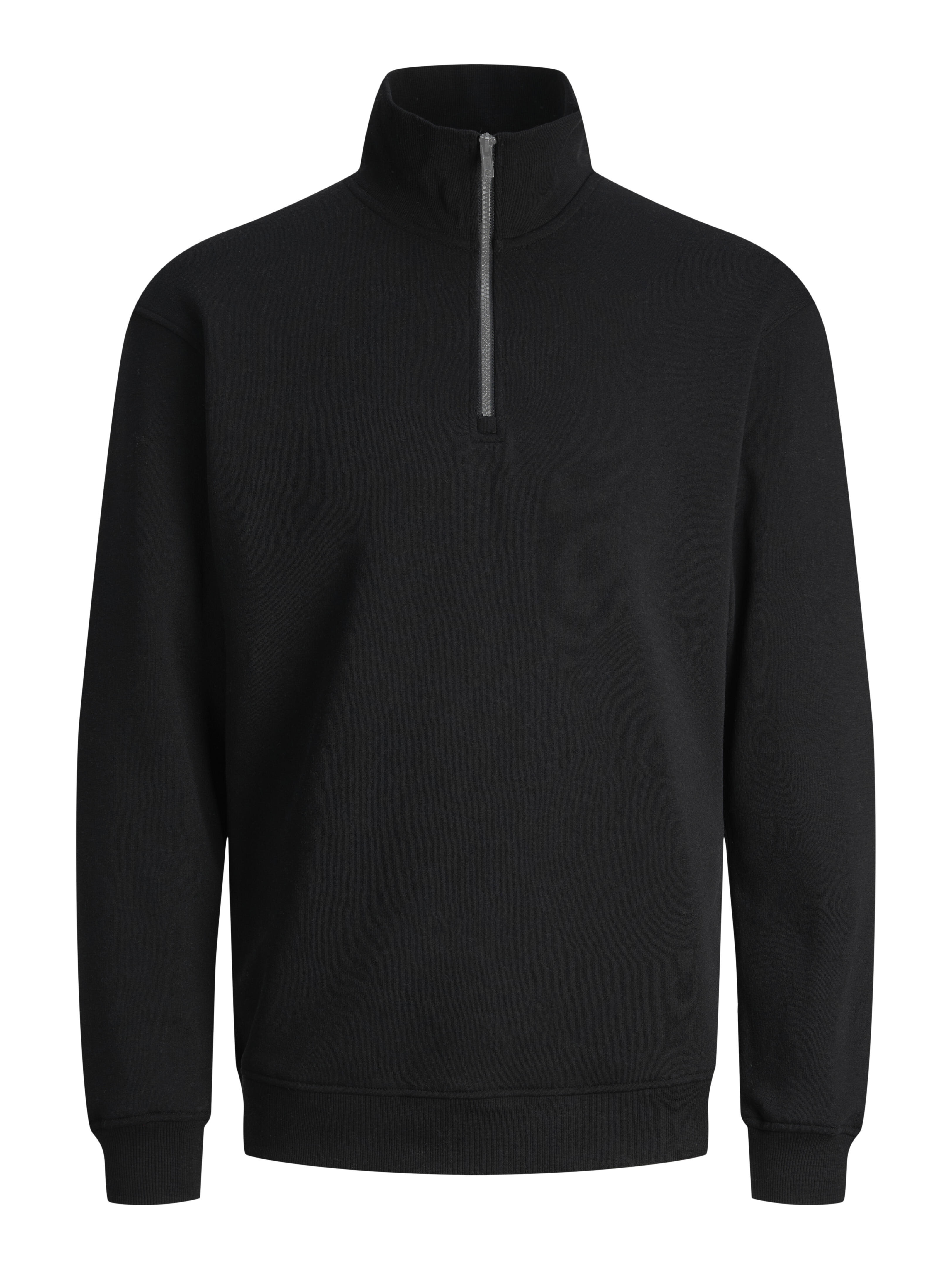 Jack & Jones Herren Schwarz Sweatshirt 1/2 Zip Bradley - Bild 5