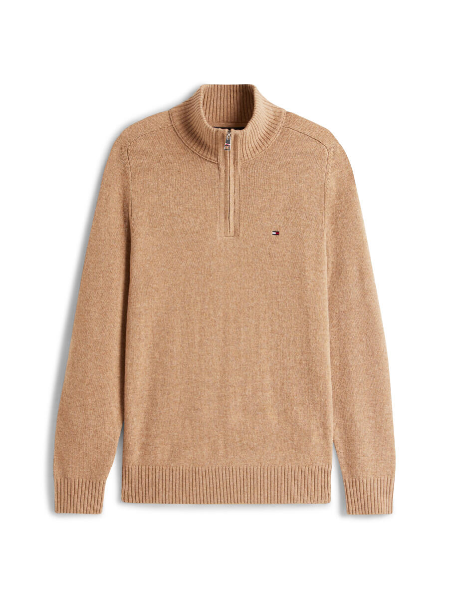 VAN GRAAF Tommy Hilfiger Herren Camel Strickpullover Wolle Braun, Groß - Bild 3