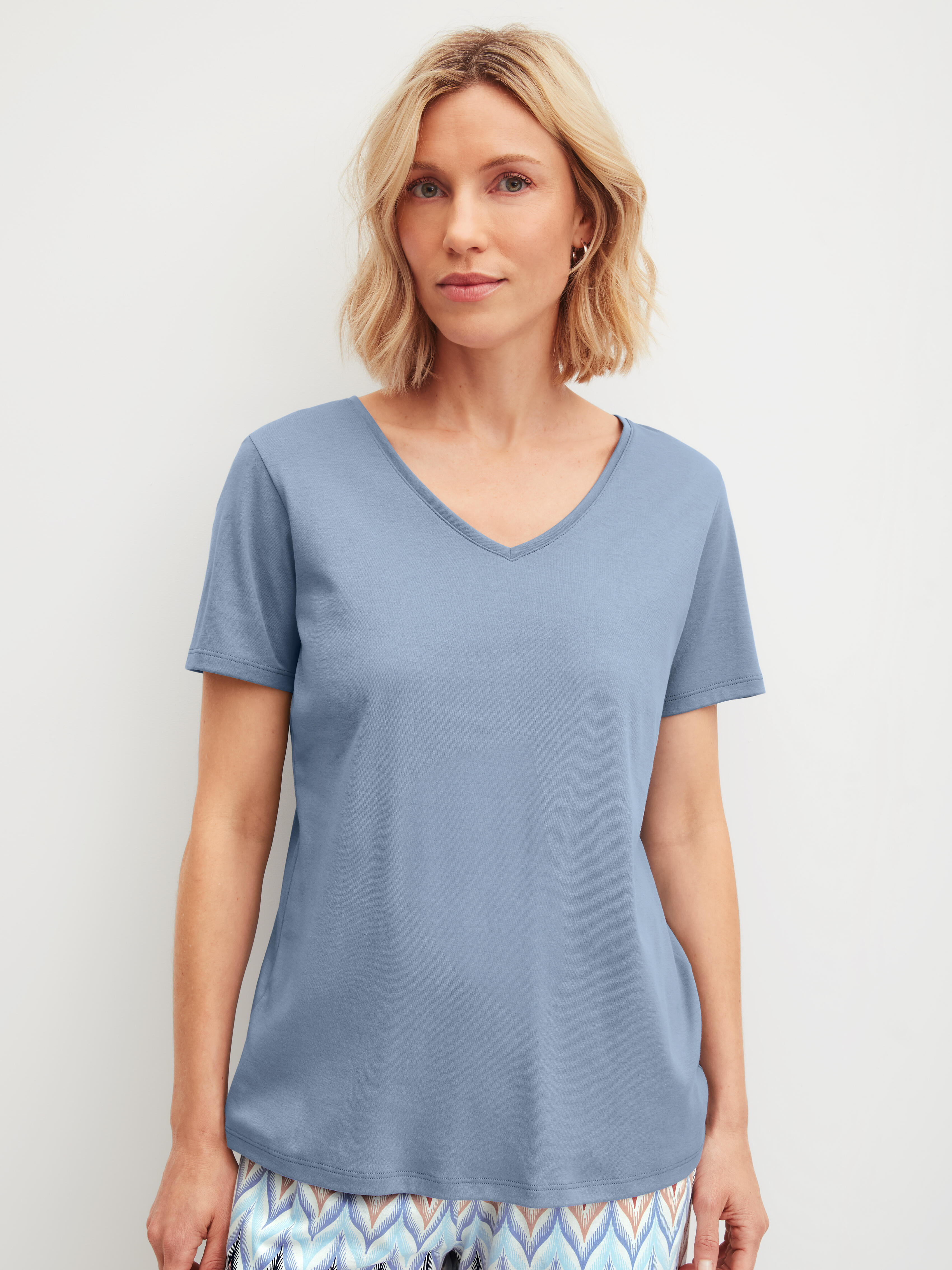 Calida Damen - Shirt Kurzarm Aura Blue - Gr. - S
