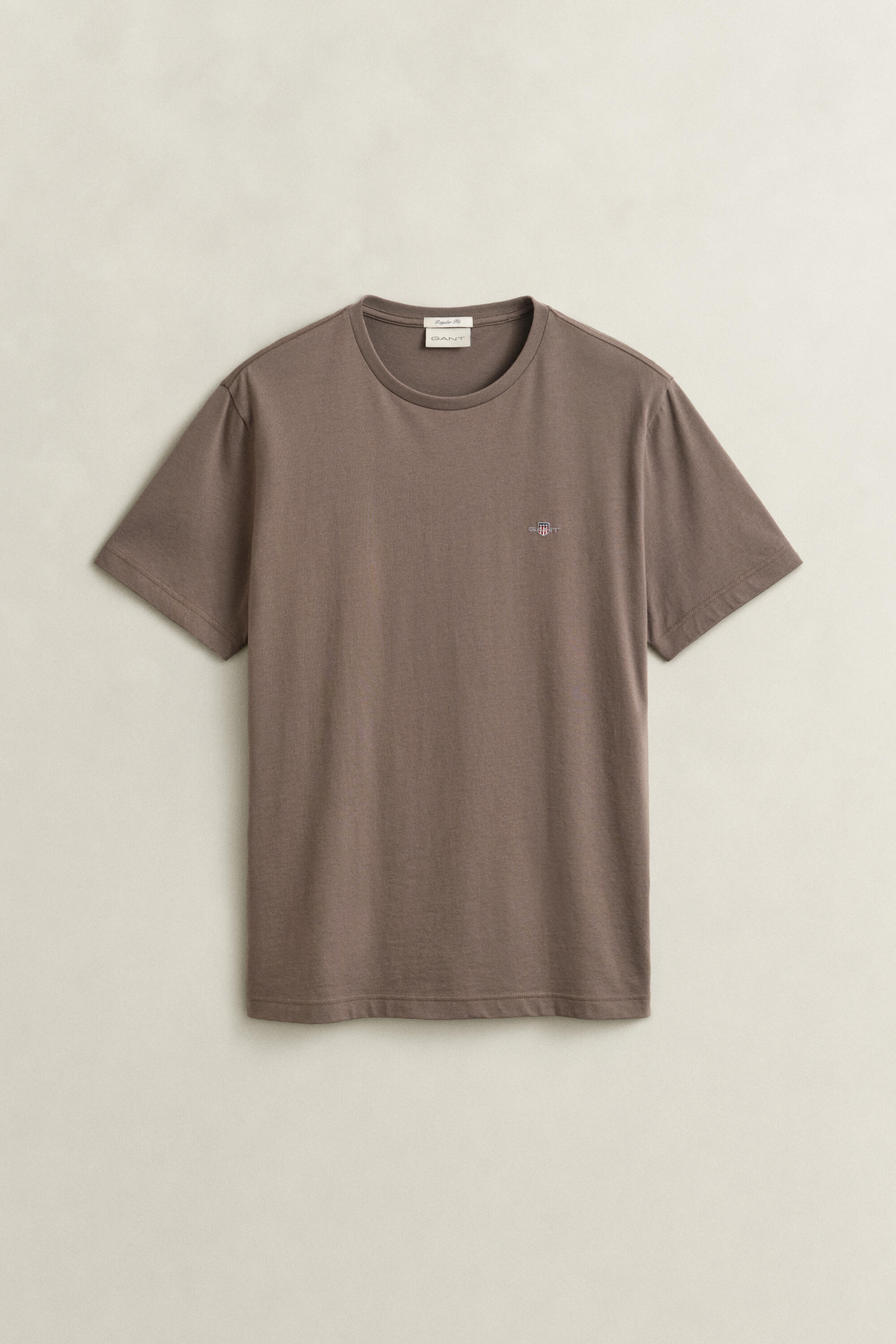 Gant Herren Faded Taupe Regular Fit Shield T-Shirt (M) - Bild 5