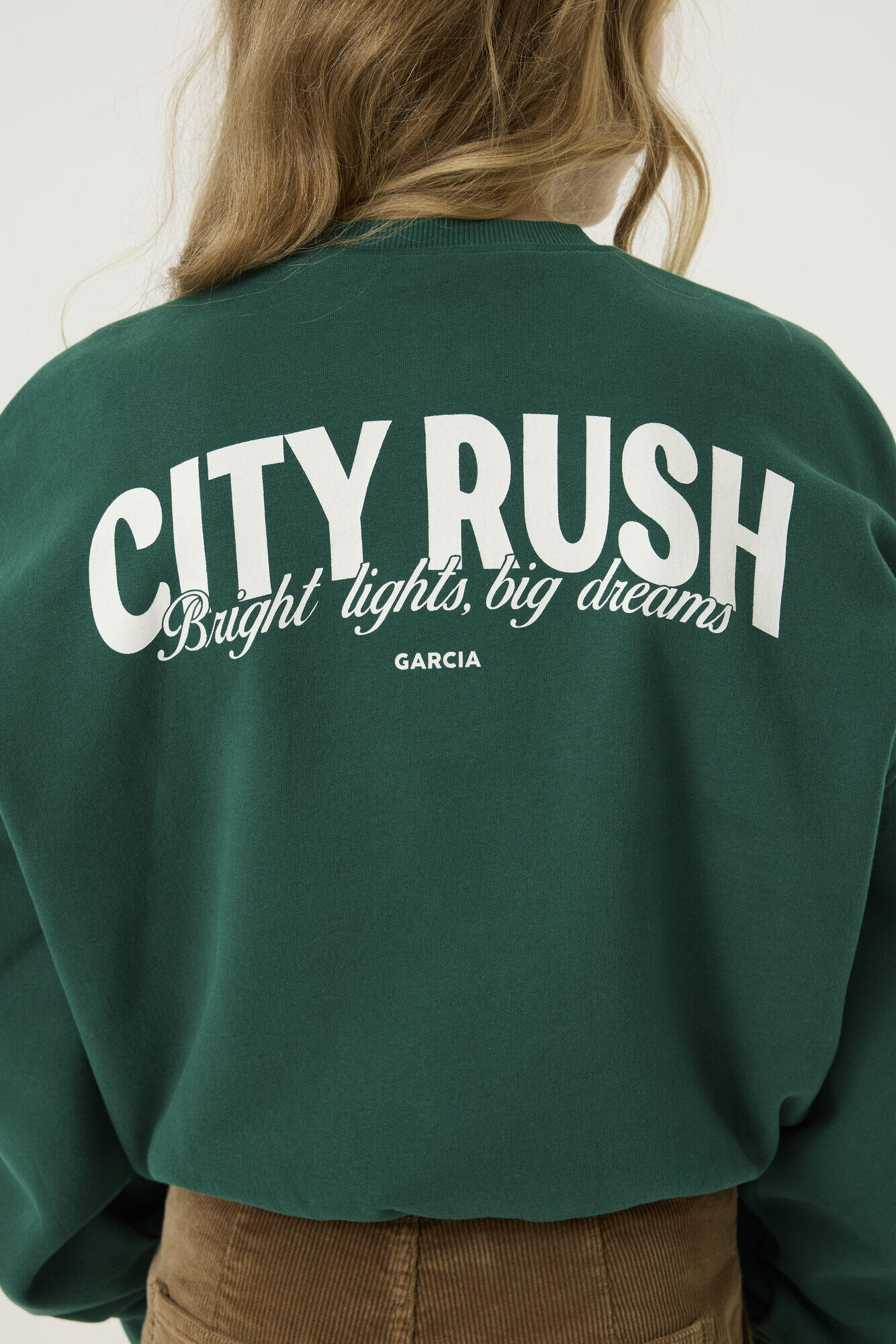 Garcia Mädchen Grün Sweatshirt Gr. 164/170, (Forest Leaf), Sweatware, Obermaterial: 80% Baumwolle, 20% Polyester, Regular Fit Taillenbedeckt, Run... - Bild 3