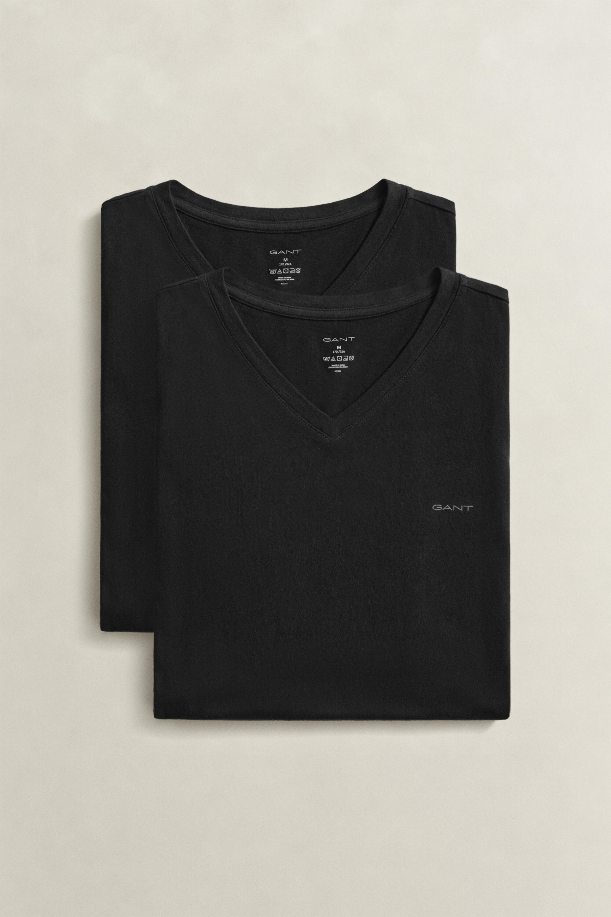 Gant Herren Schwarz - 2Er-Pack V-Neck T-Shirts - Gr. - M