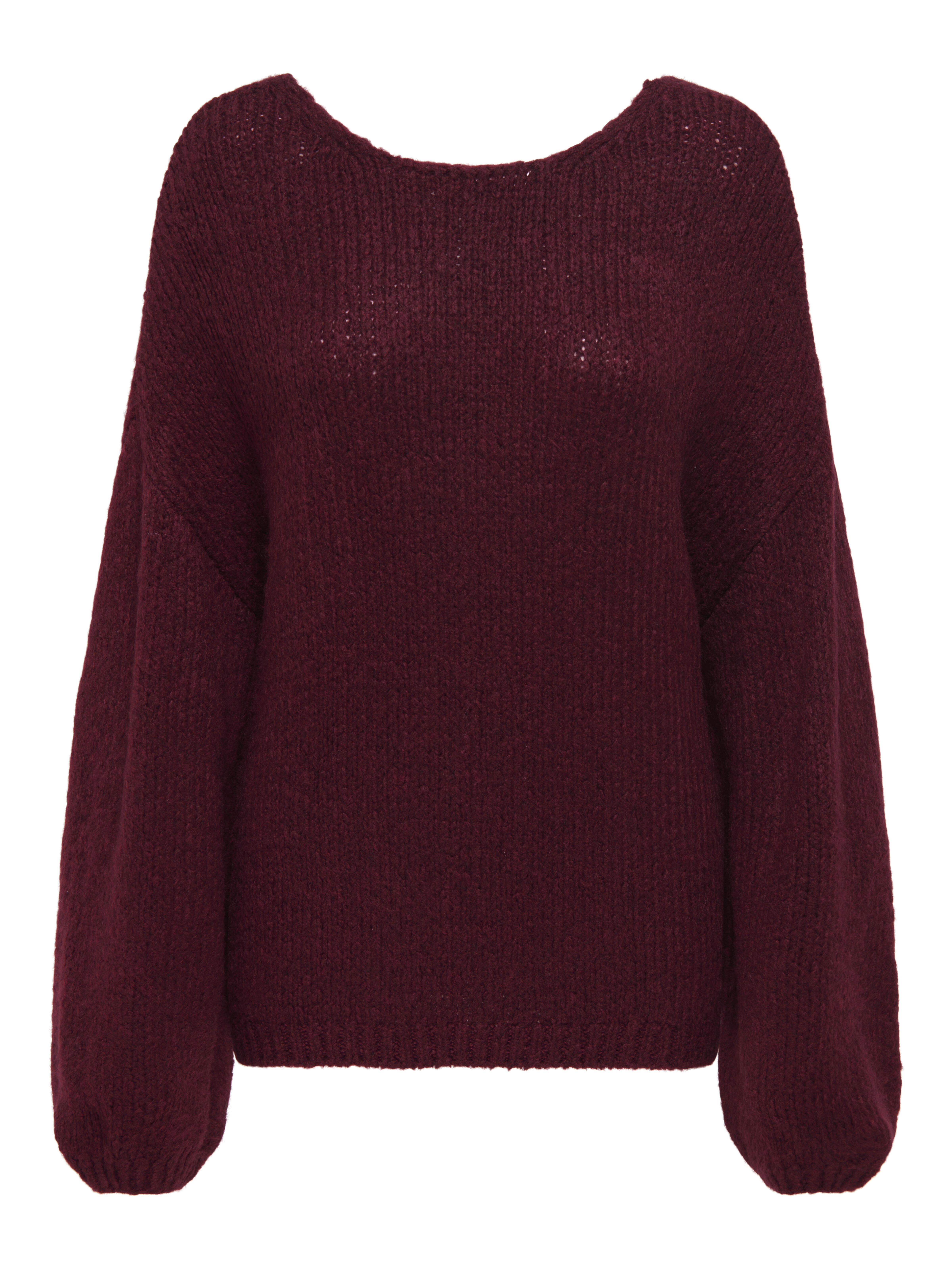Jdy Damen Rot – Wendbarer Oversize-Strickpullover In Burgunder - Bild 3