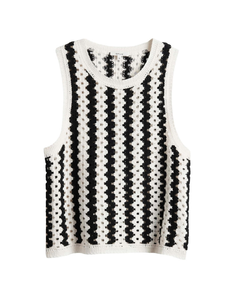VAN GRAAF Opus Damen Schwarz Stricktop Baumwolle Größe 36 - Bild 2