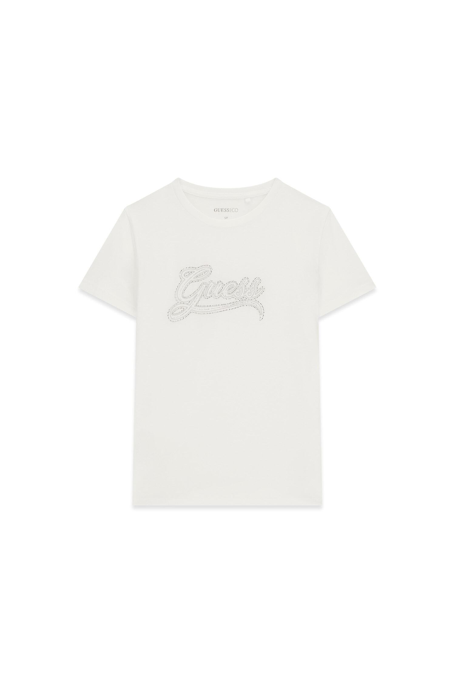 Guess, Damen, Shirts, Stud Logo, Weiss, (M) - Bild 3