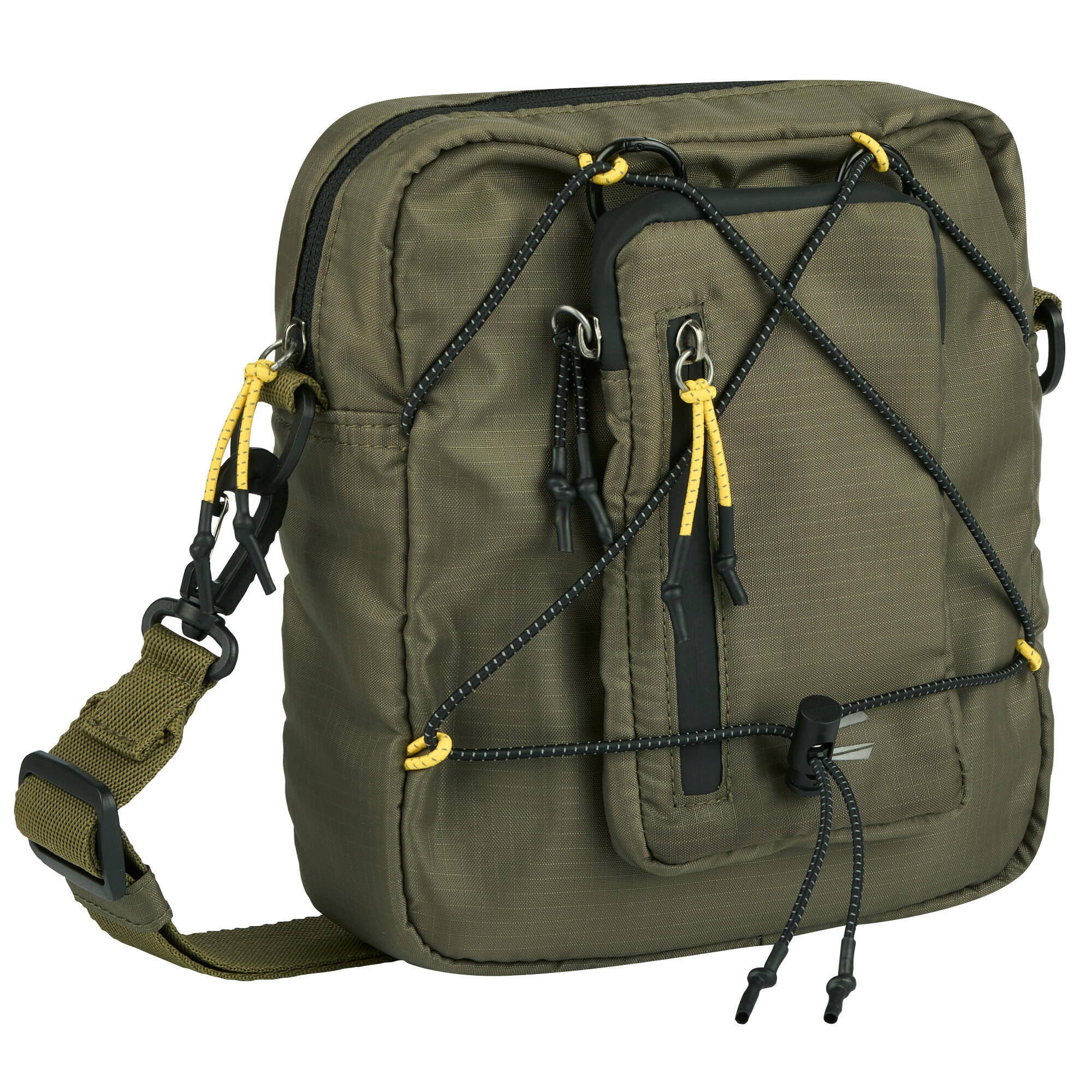 Camel Active Herren Khaki Umhängetasche "Shores" Ultraleicht Mit Sportiver Schnürung Abnehmbare Pouch & Reflektdetails von Baur - Bild 3