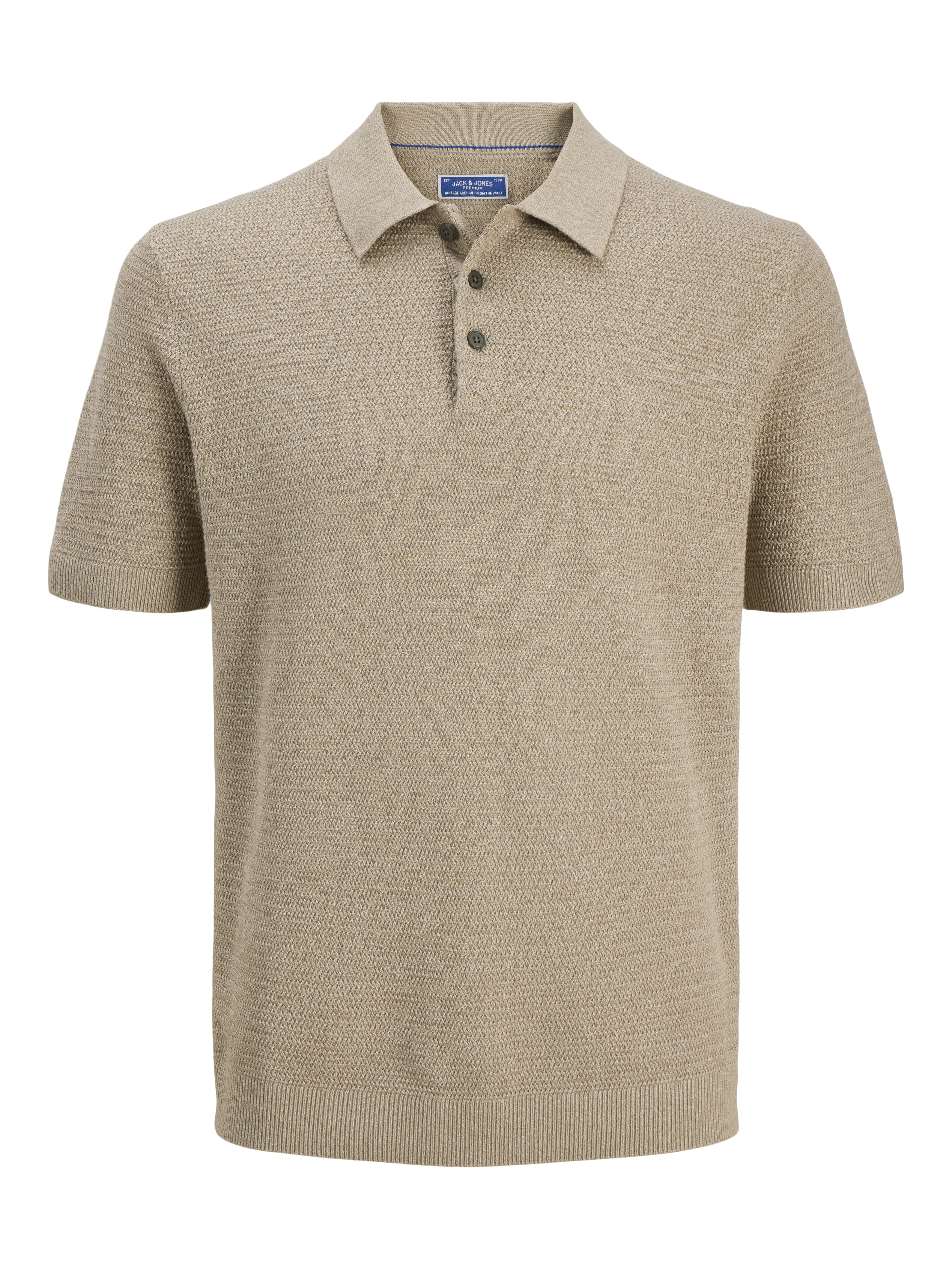 Jack&Jones - Jprbluriley Knit Polo Ss Sn Lemon Pepper - Gr. - L