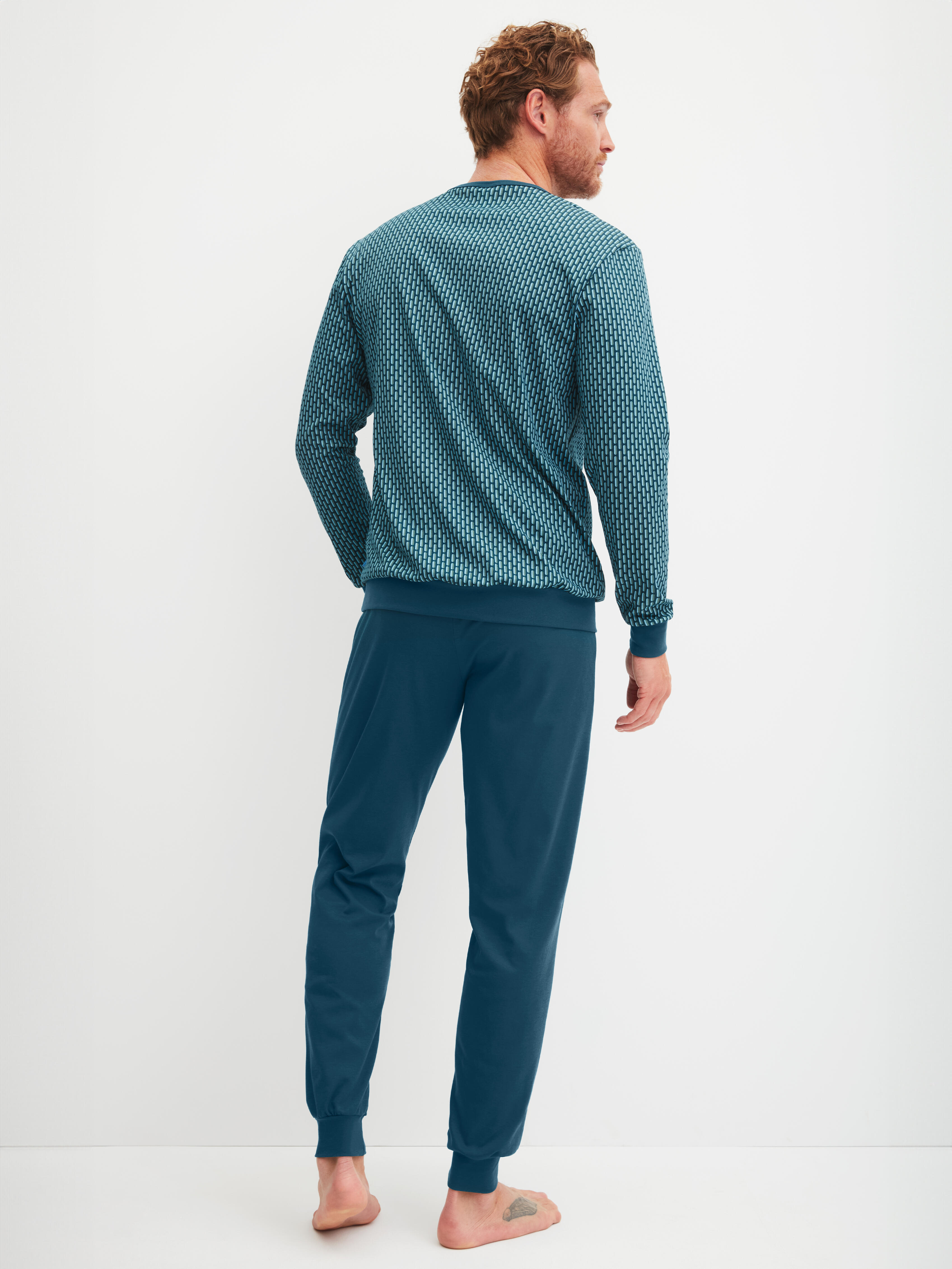 Calida Herren - Pyjama Mit Bündchen Deep Petrol - Gr. - Xl
