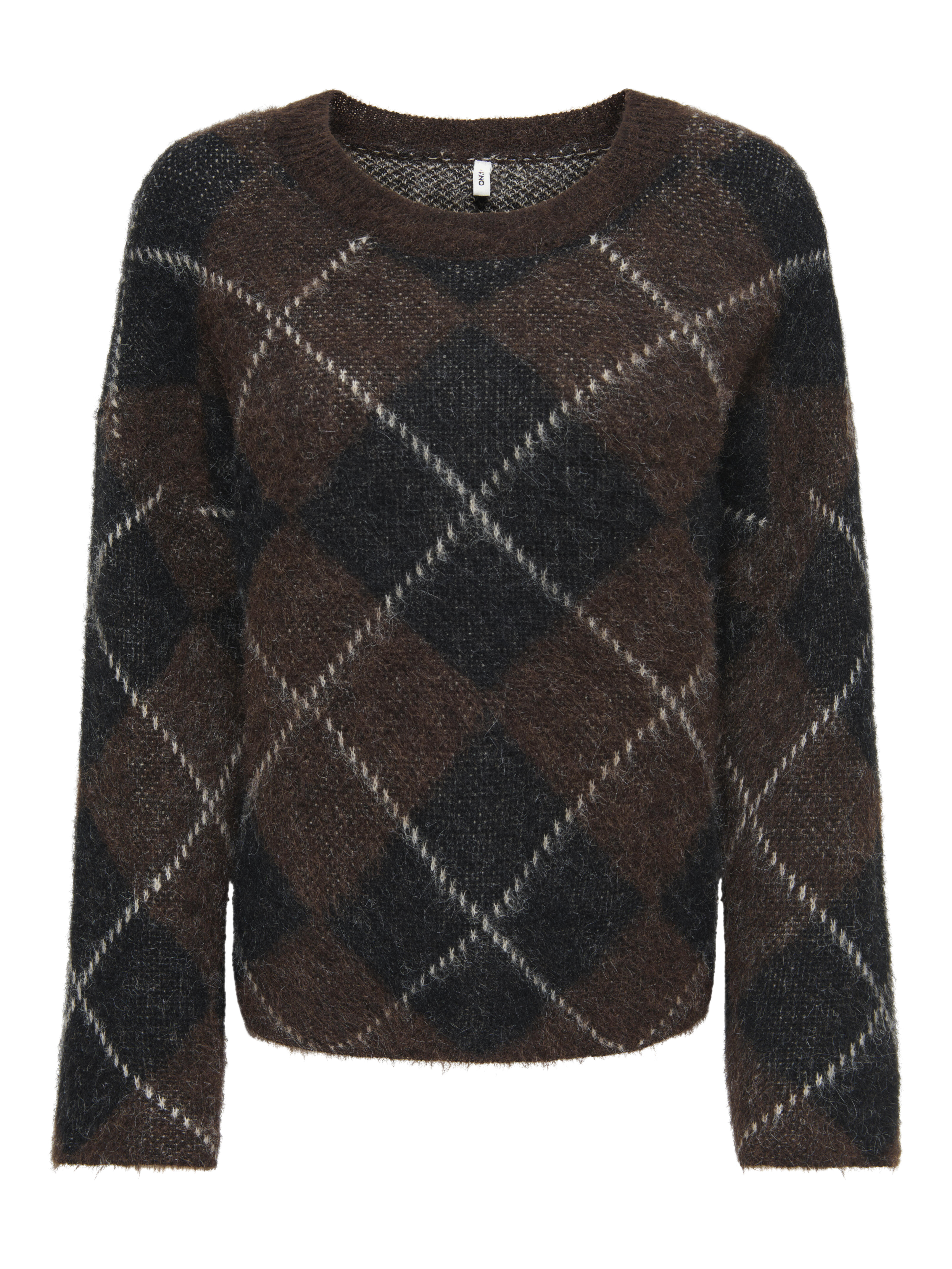 VAN GRAAF Only Damen Schoko Strickpullover Mit Wollanteil Braun, Extra Klein - Bild 3