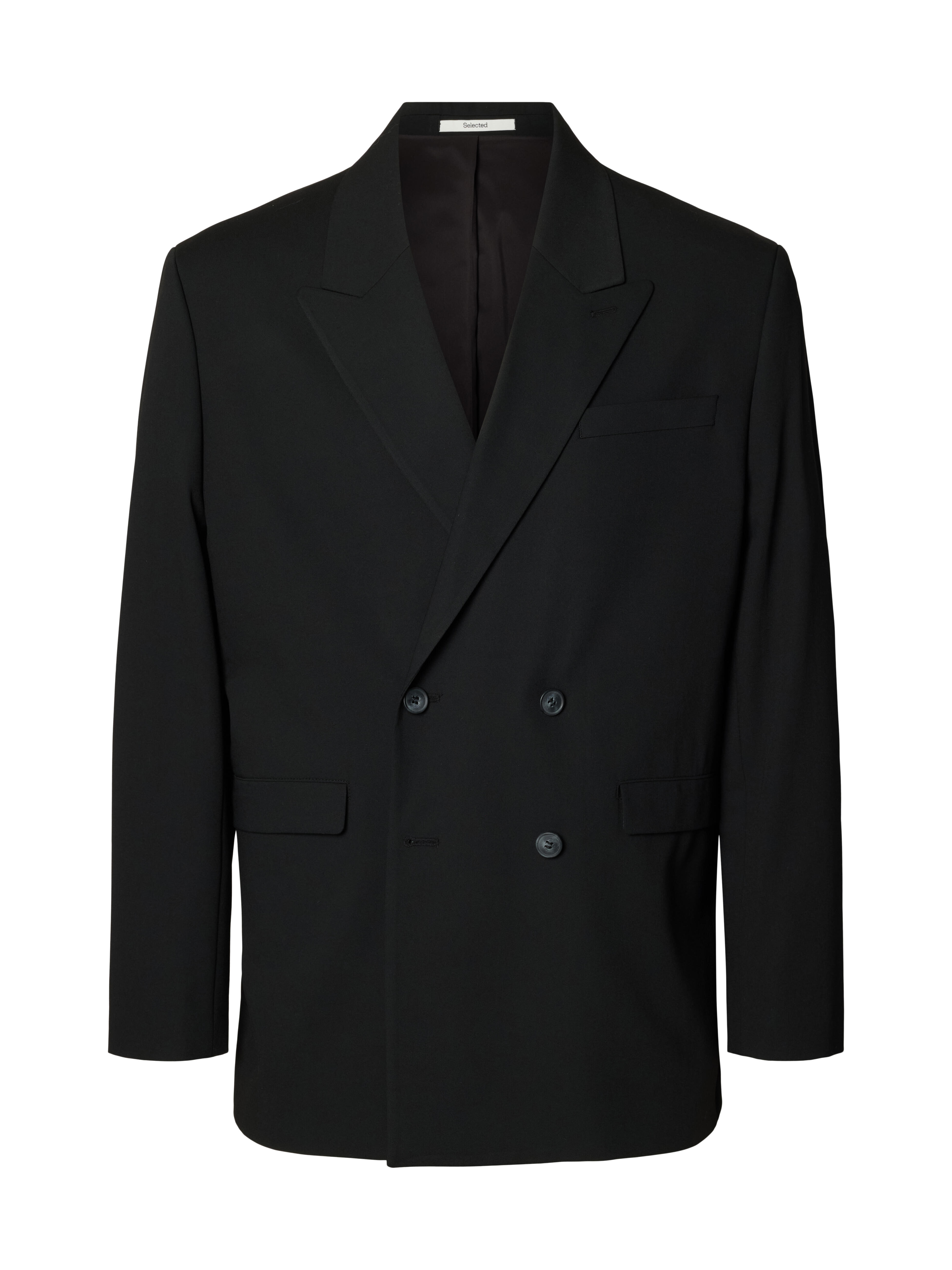 Selected Herren Schwarz Co-Ord Blazer Mit Relaxed Fit, Zweireihig, In - Bild 5