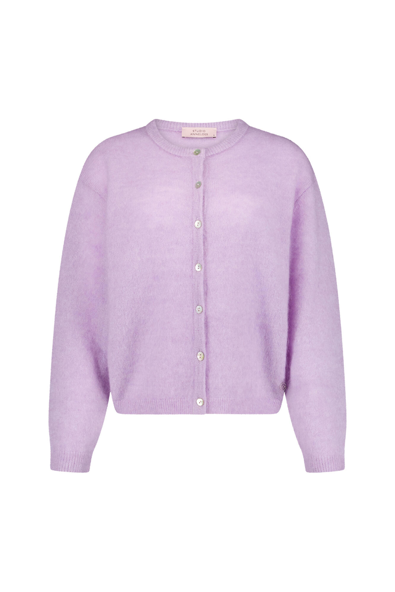 Studio Anneloes - Bibi Cardigan Light Aubergine - Gr. - M