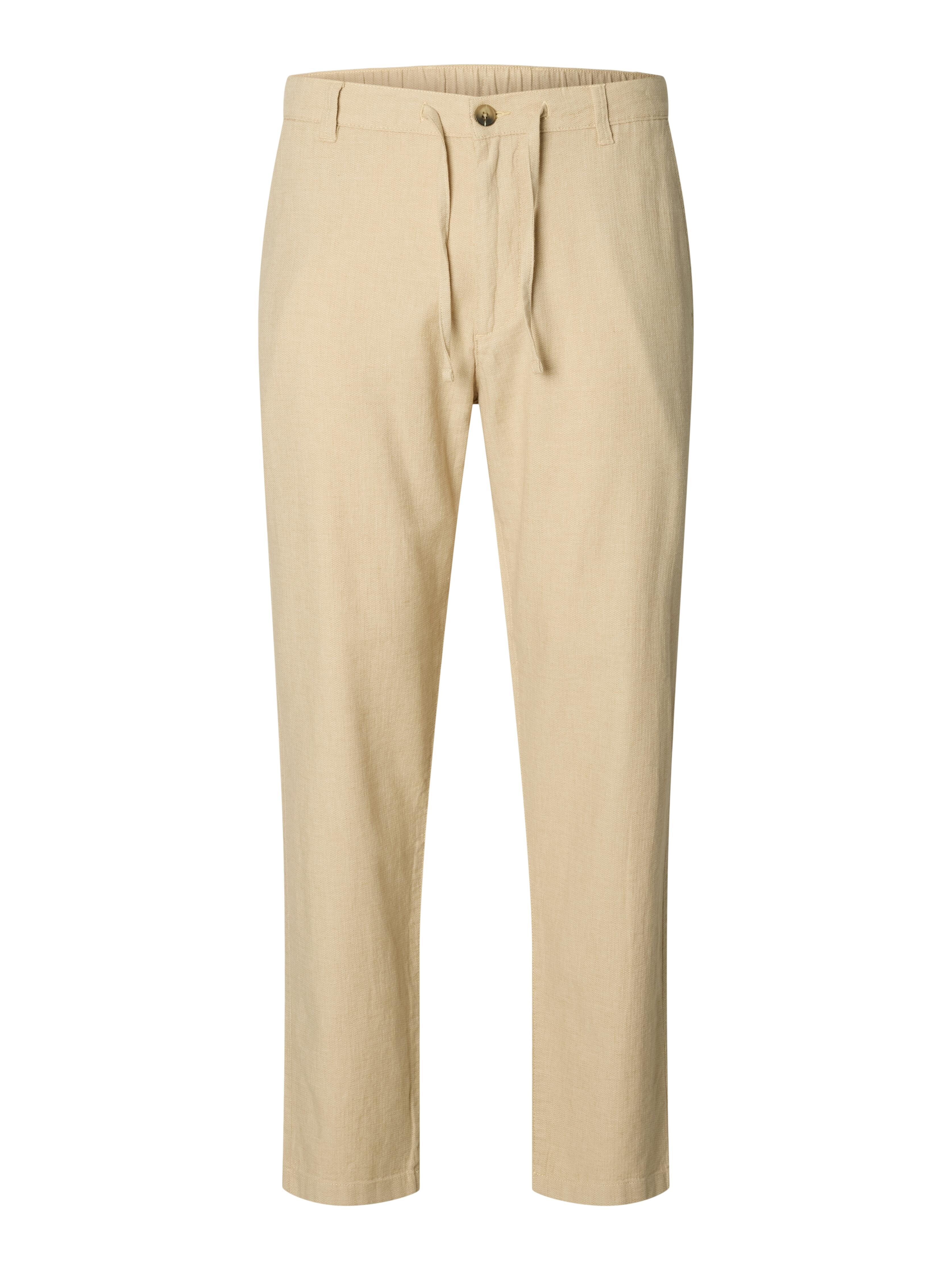 Selected Homme Herren Chinohose Leinen-Mix Beige Gr. XL - Bild 6