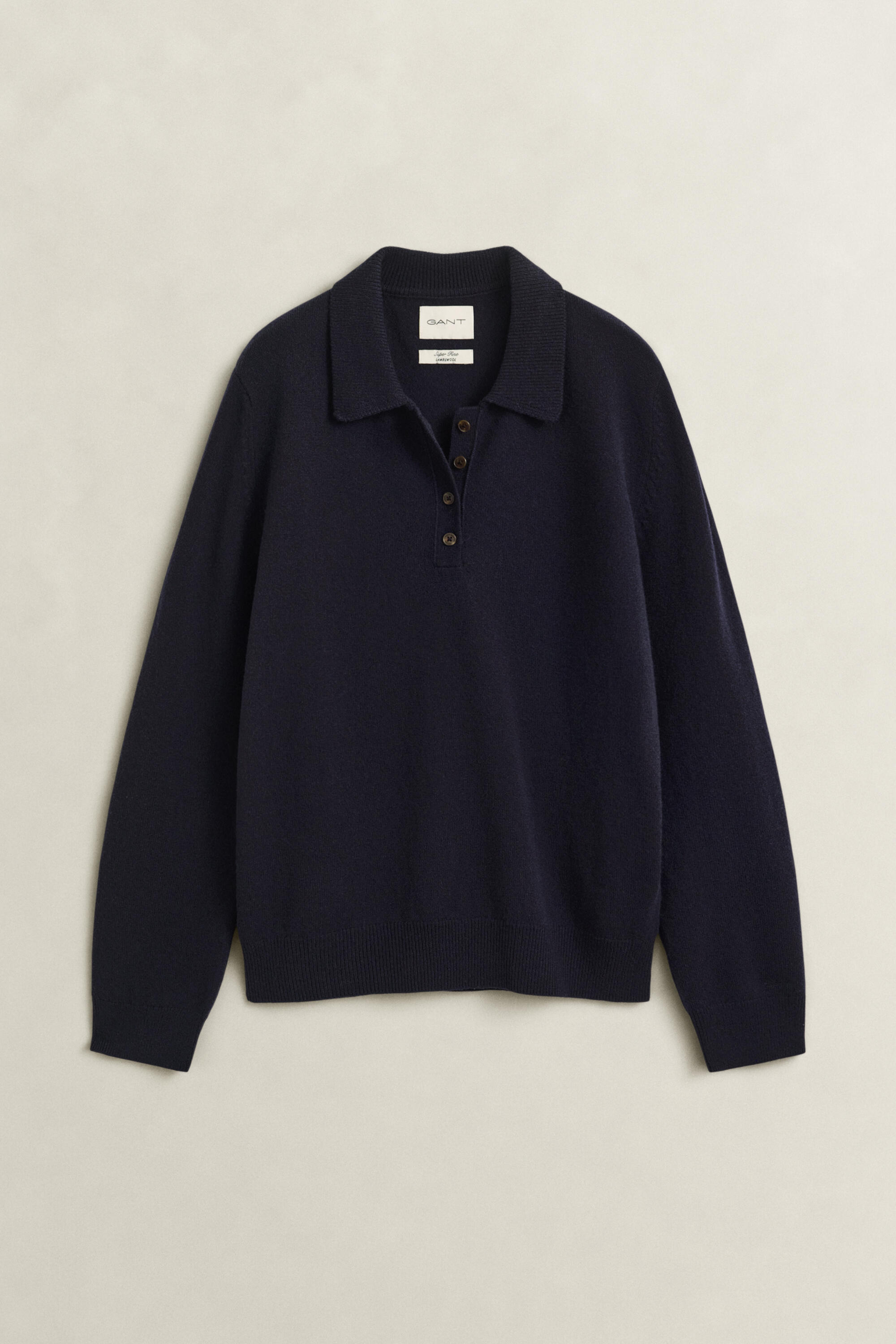 Gant Damen - Rugger-Pullover Aus Lambswool Evening Blue - Gr. - L