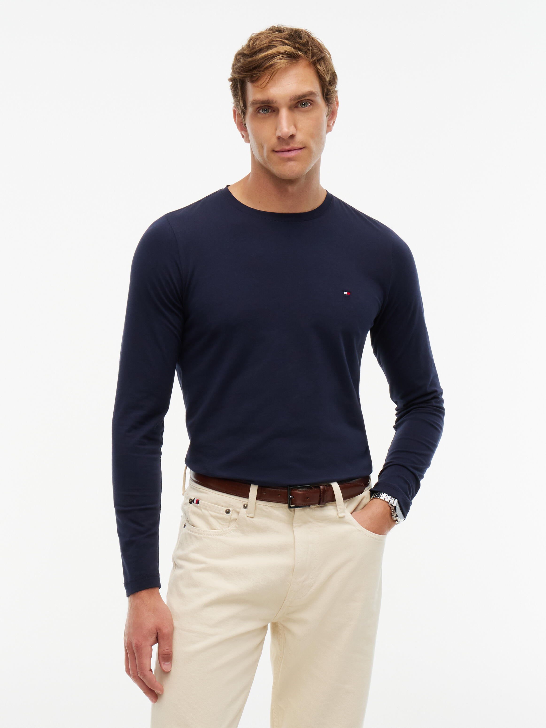 Tommy Hilfiger Herren Langarmshirt Baumwolle - Bild 2