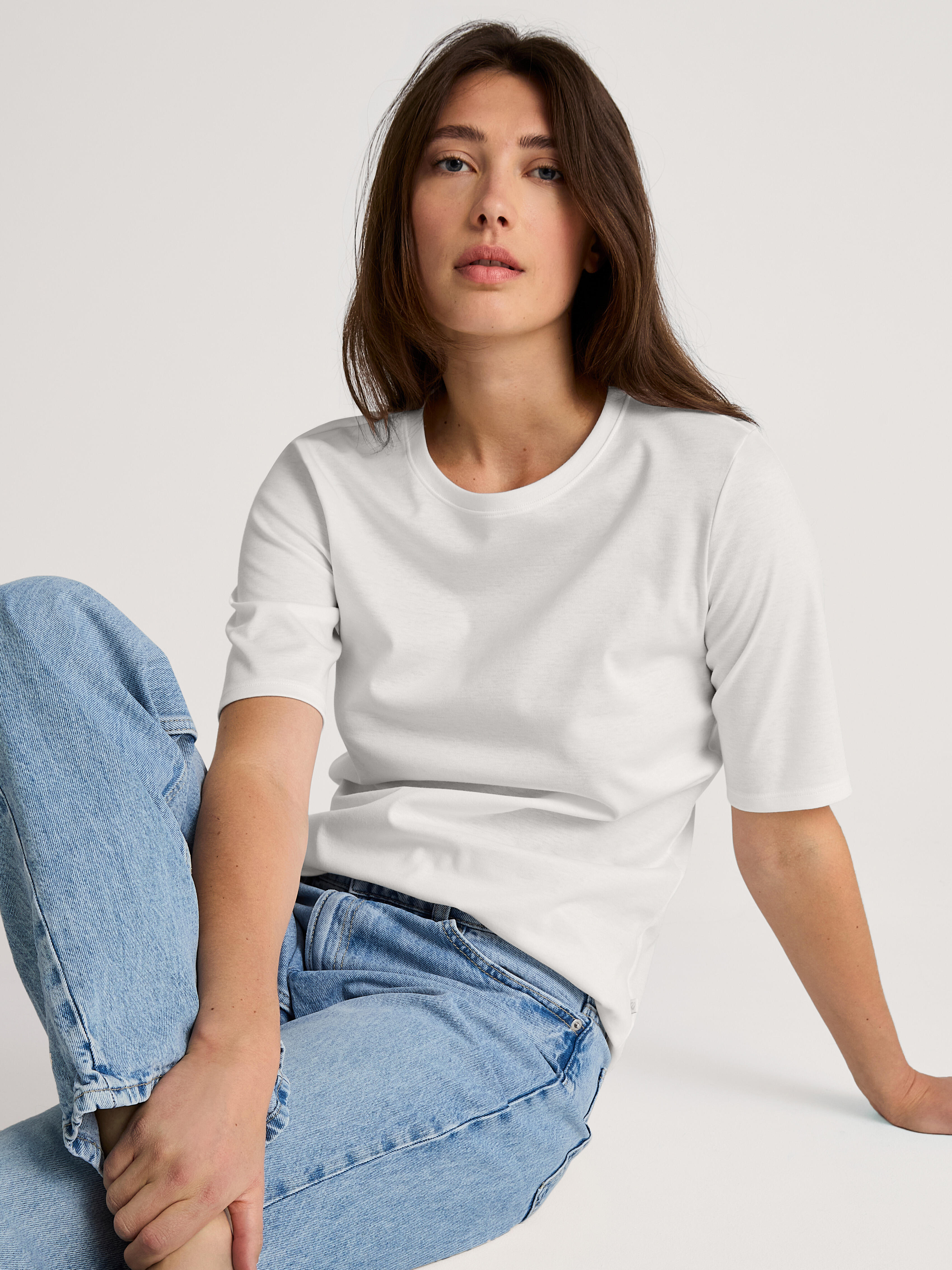 Calida Damen - Shirt Kurzarm Star White - Gr. - S