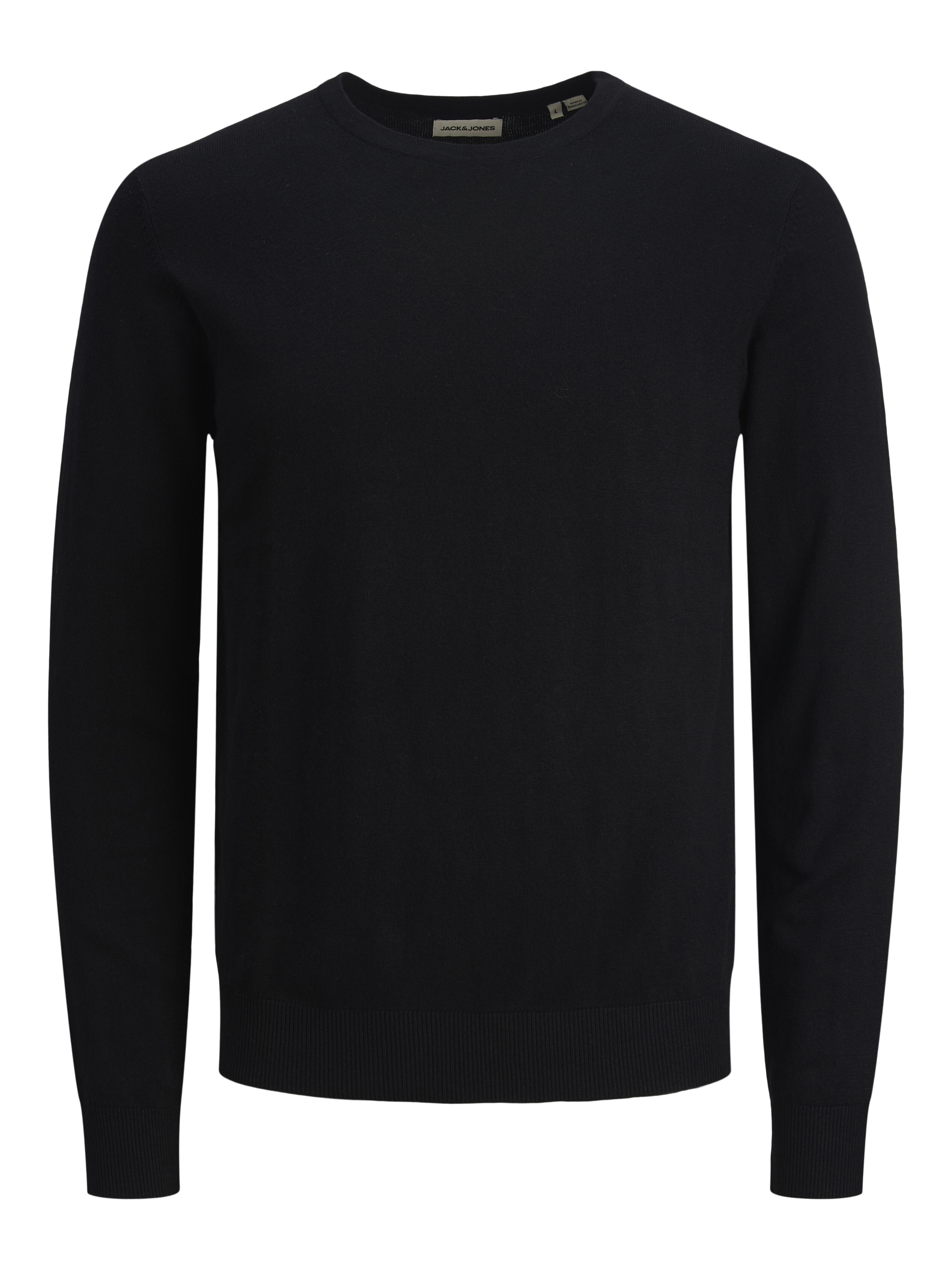 Jack & Jones Herren Schwarz Pullover Emil 12208364 Regular Fit - Bild 4