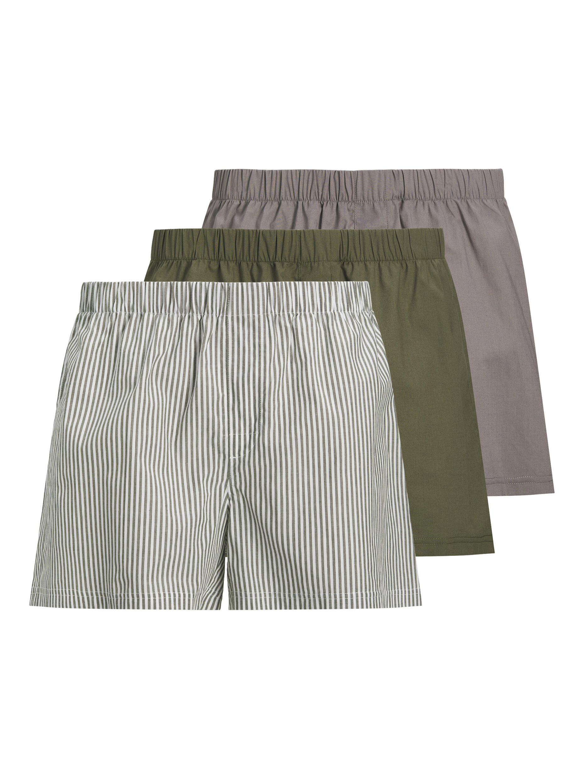 Jack & Jones Herren Grün – 3Er-Pack Gestreifte Web-Boxershorts In - Bild 2