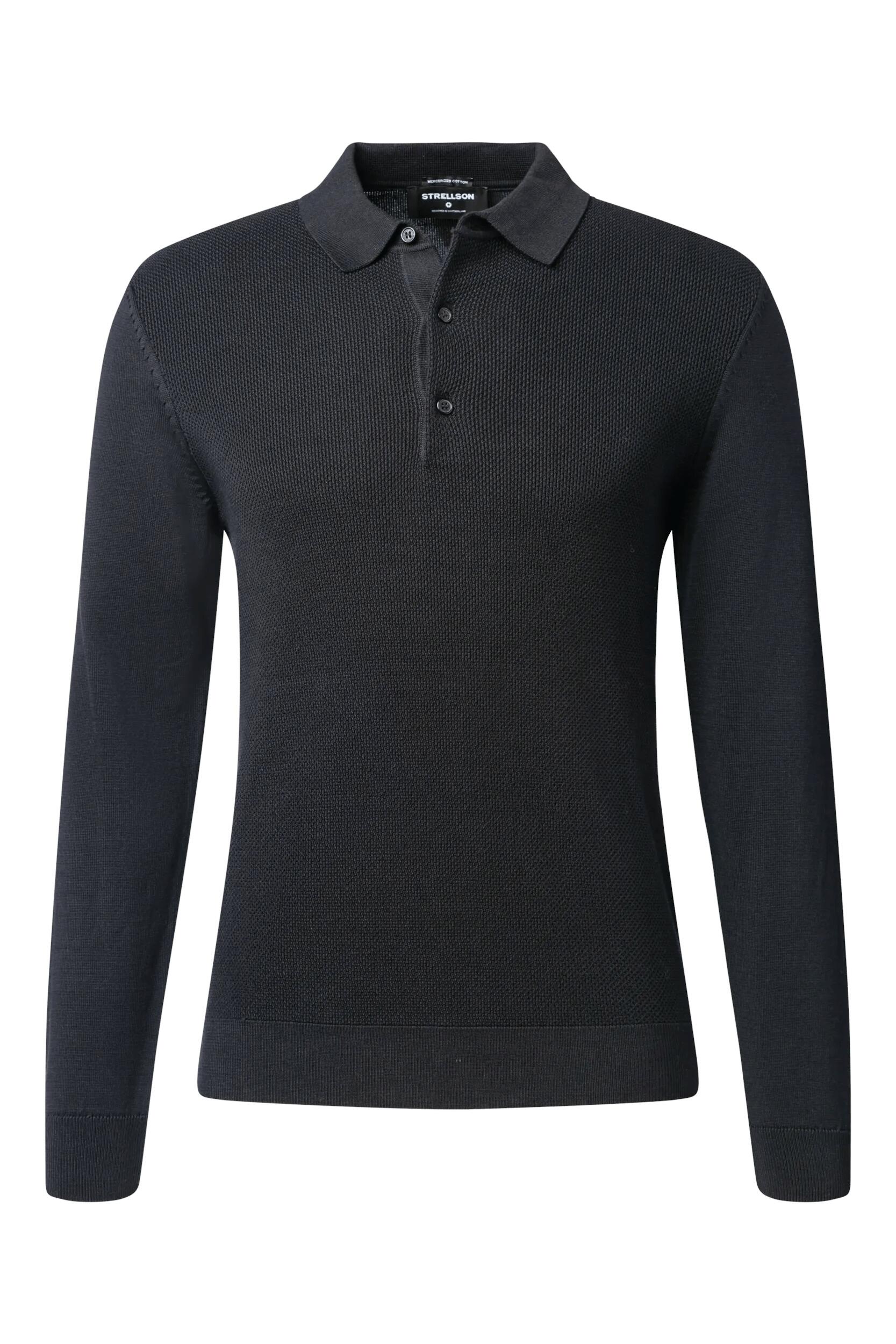 Strellson Herren Schwarz Pullover Baumwolle Unifarben - Bild 2