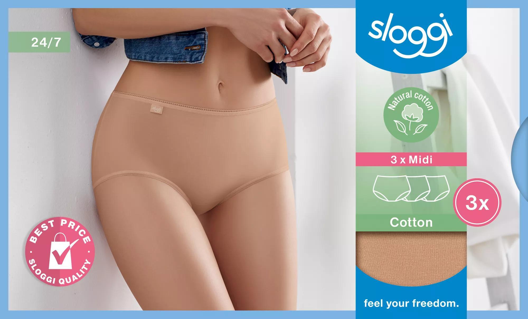 Sloggi - 24/7 Cotton Midi C3p Brush - Gr. - 46 - Bild 2