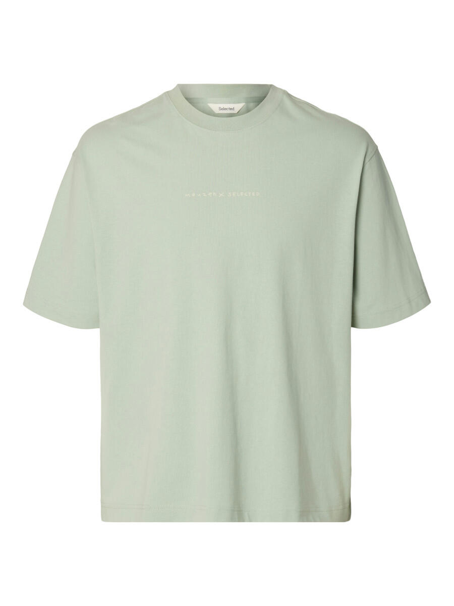 Selected Men Grün/Blau - T-Shirt - Slhrelaxnorman - Gr. - M