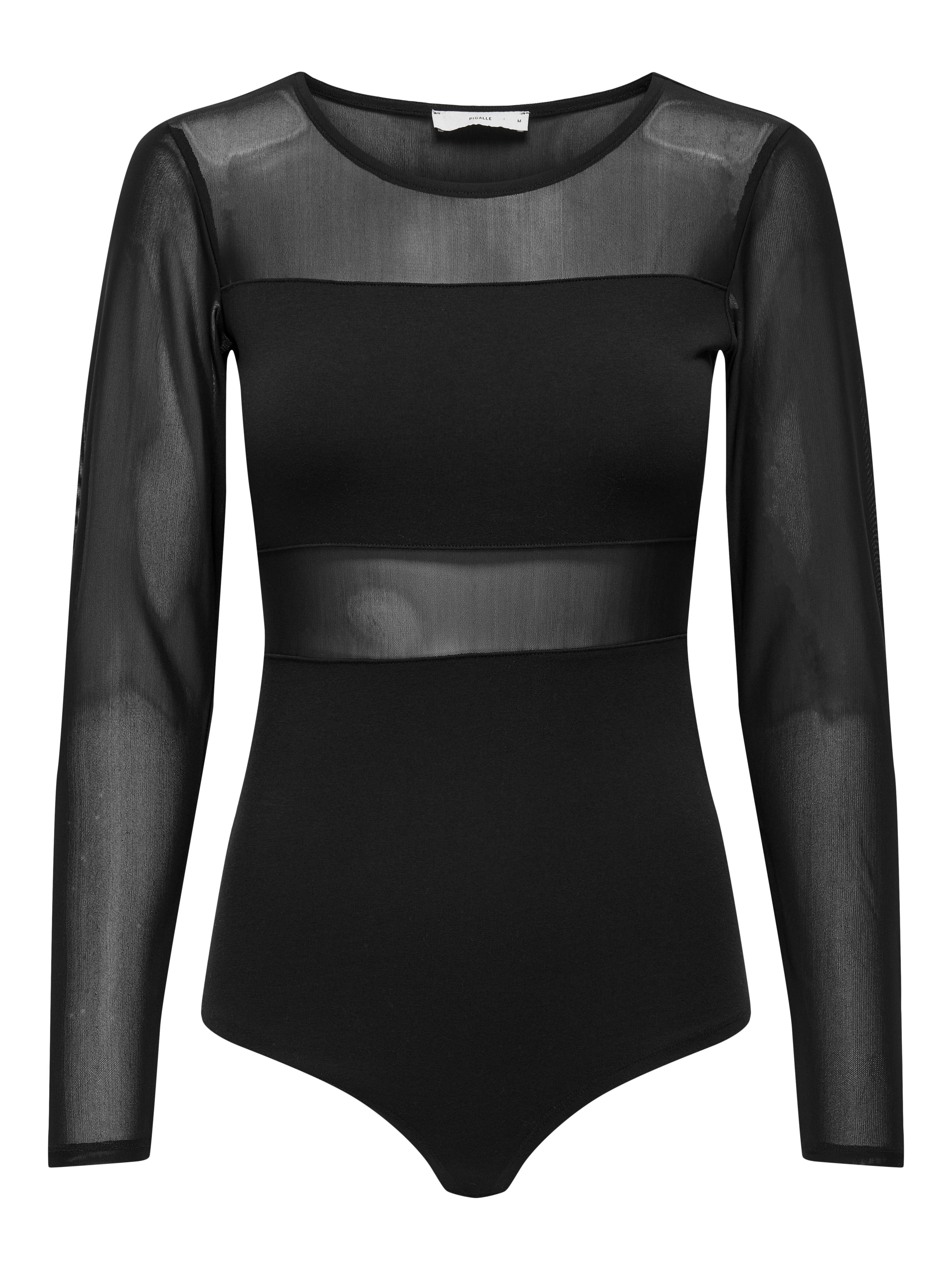 Only Damen Schwarz Body Mit Langen Ärmeln, Esther - Image 2