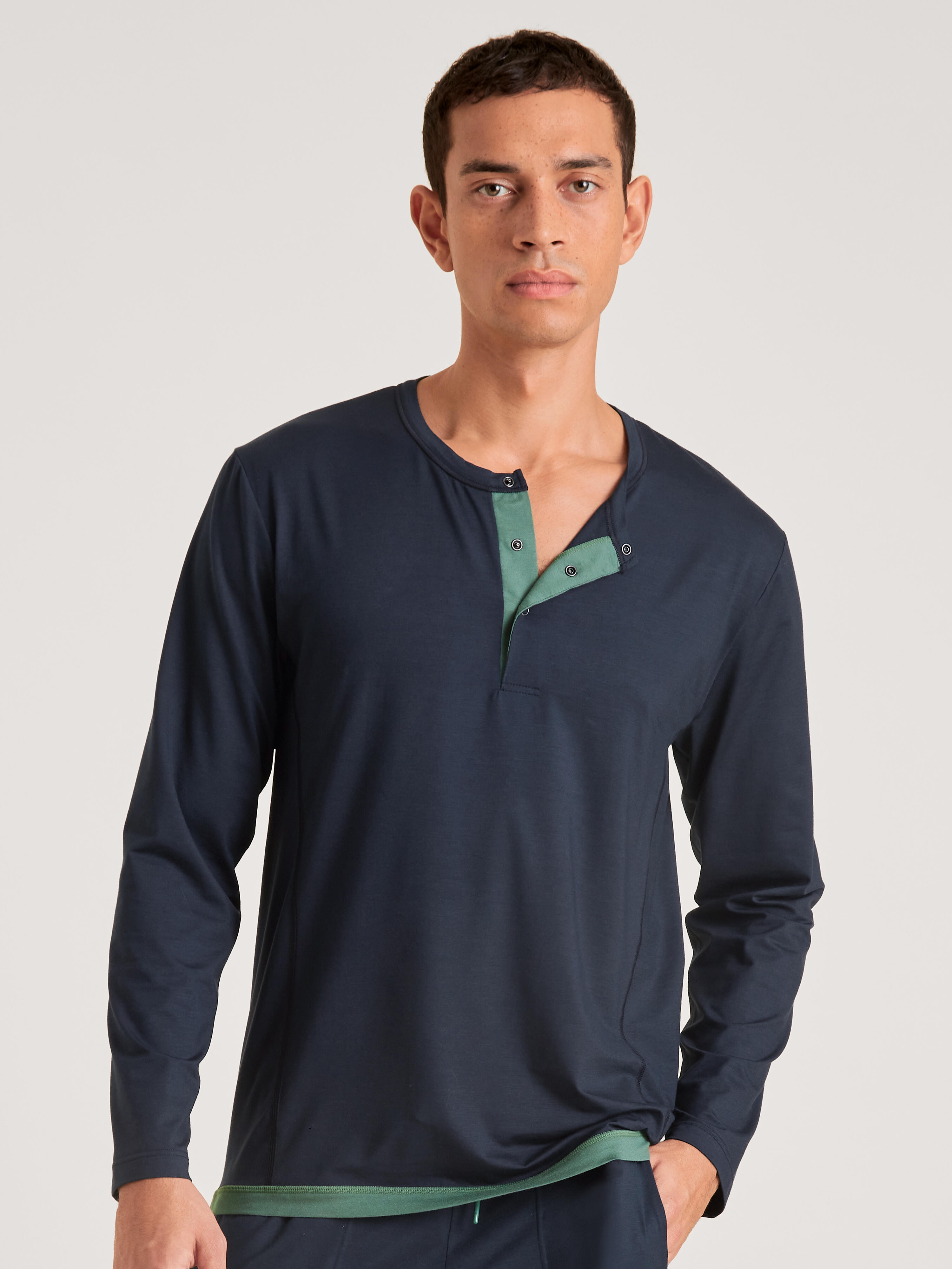 Calida Herren - Shirt Langarm Dark Sapphire - Gr. - Xl