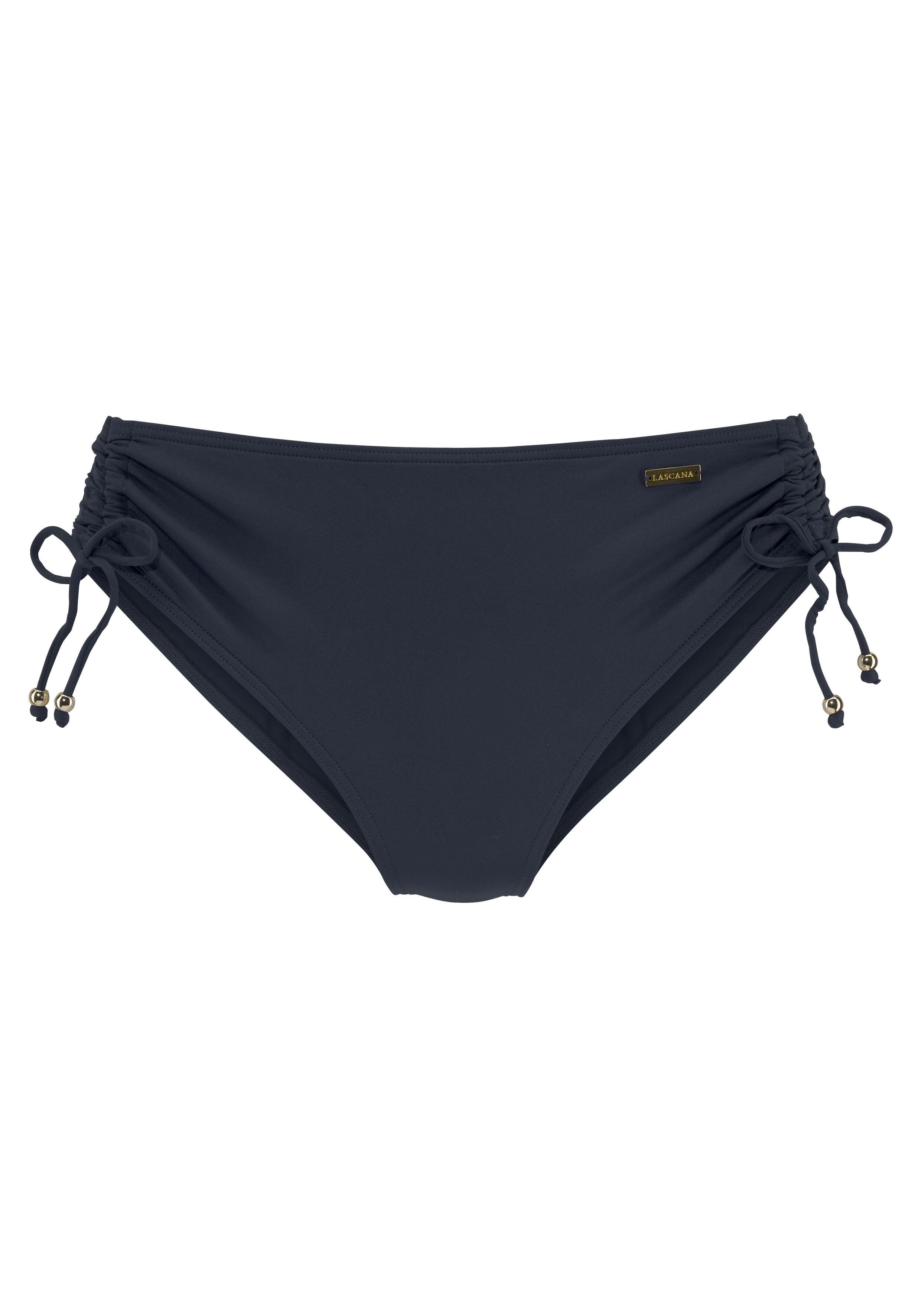 Lascana - Bikinihose Mit Raffung Navy - Gr. - 42
