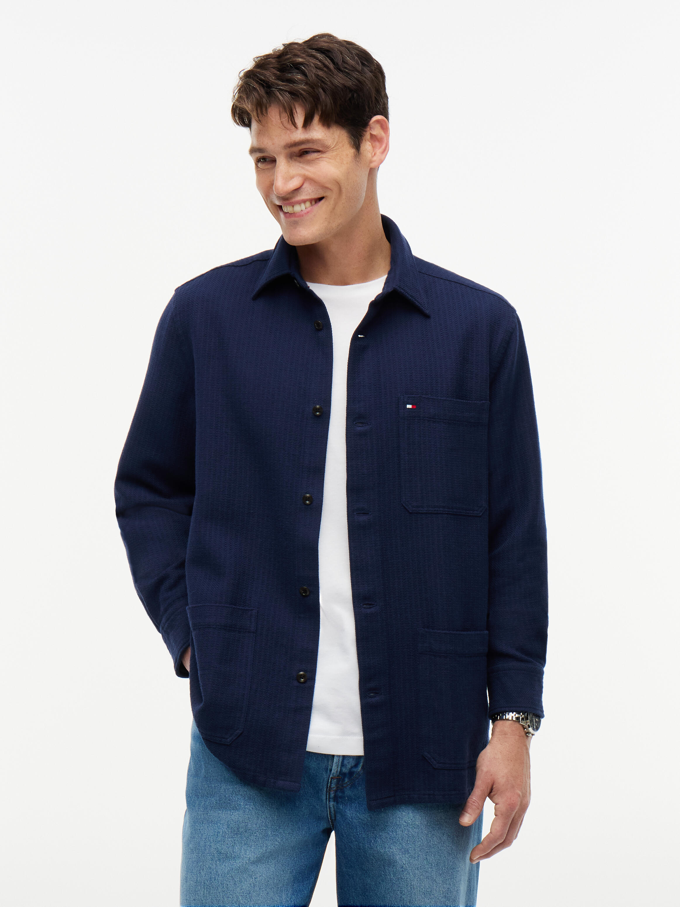 Tommy Hilfiger Herren Bomberjacken & Blousons Blau Gr. Mittel - Bild 3