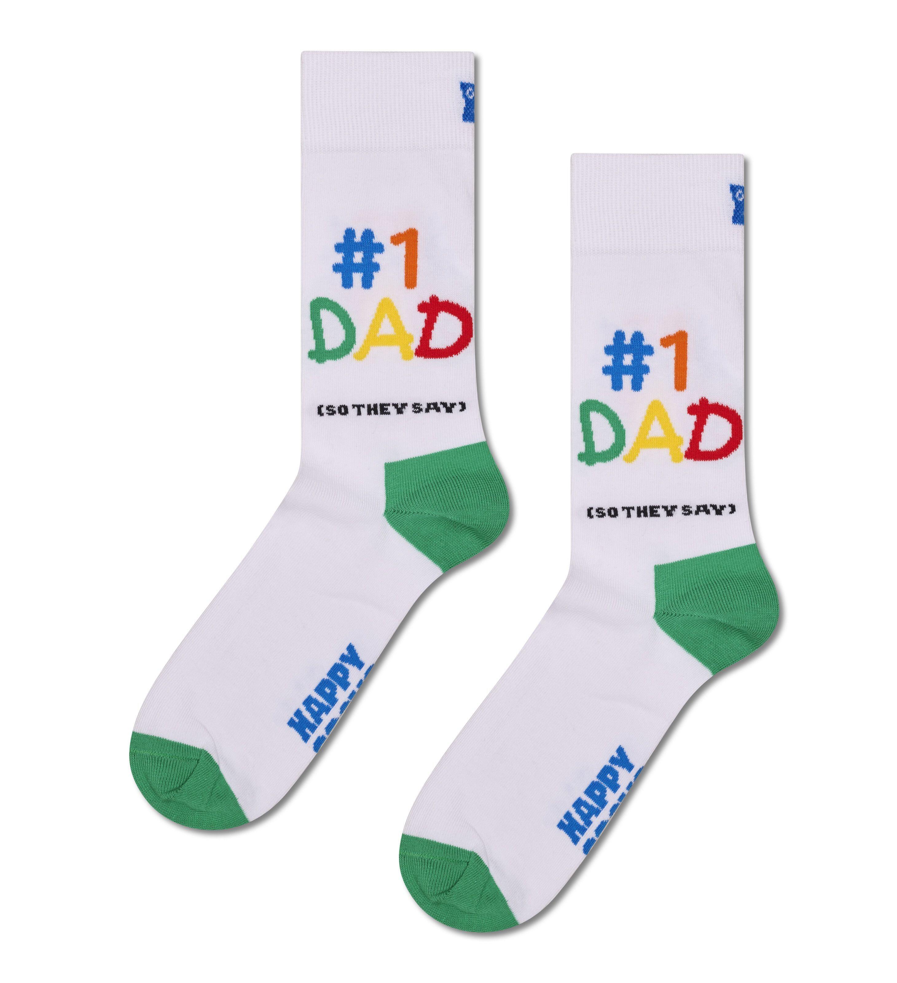 Happy Socks - No1 Dad Sock Weiß - Gr. - 43.5